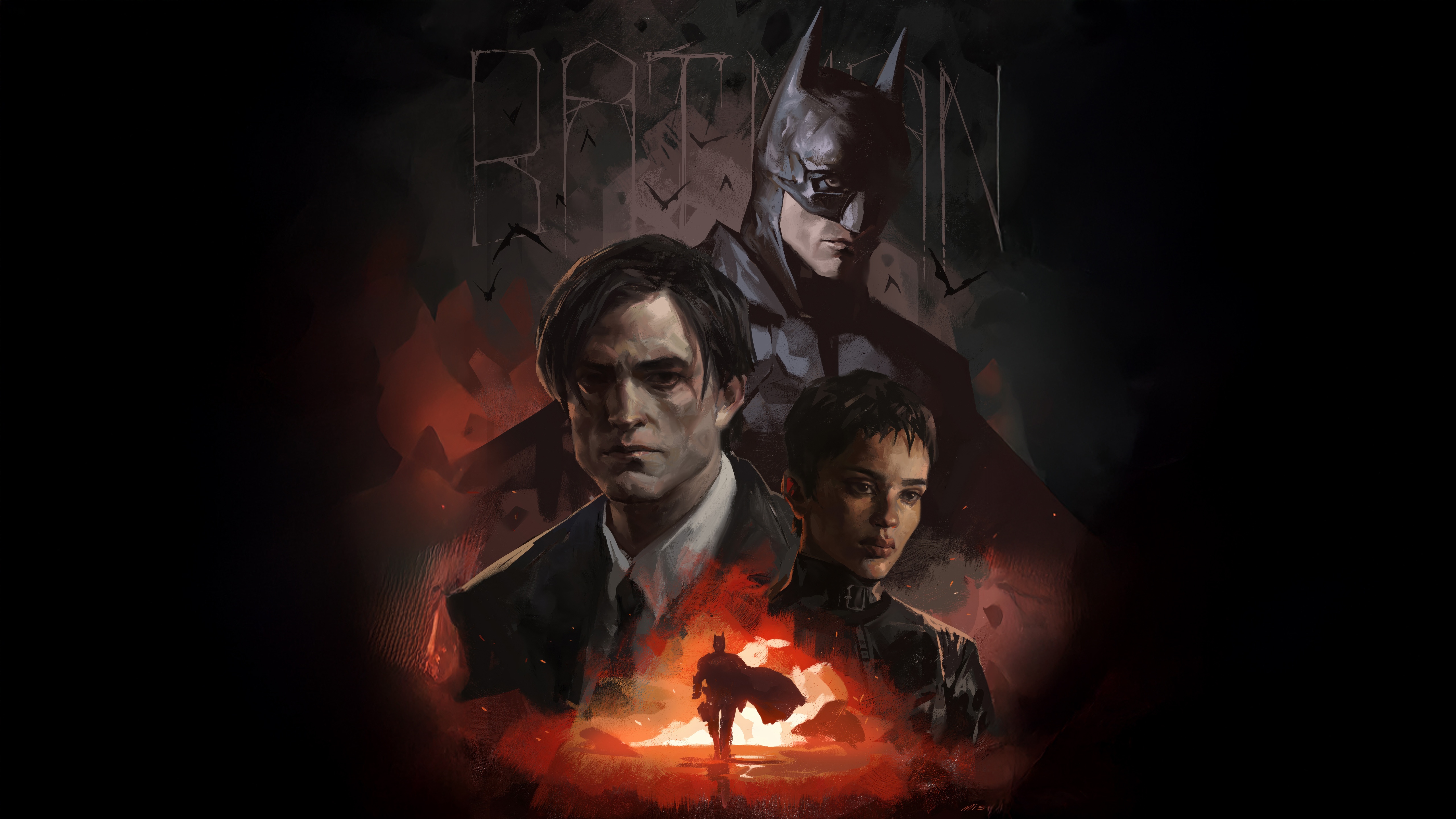 The Batman Movie Poster with Characters HD Wallpaper