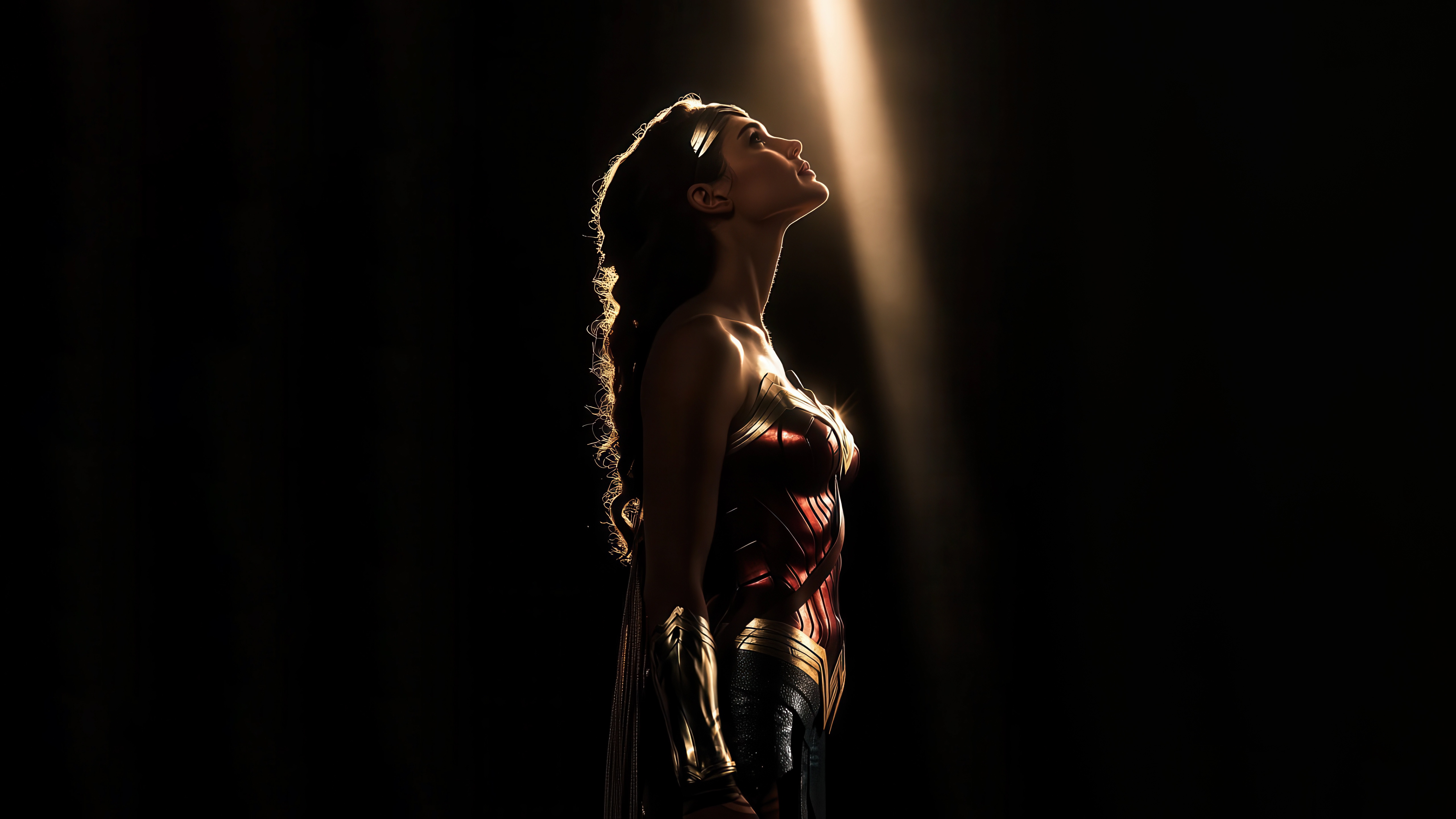 Wonder Woman in a beam of light HD Wallpaper
