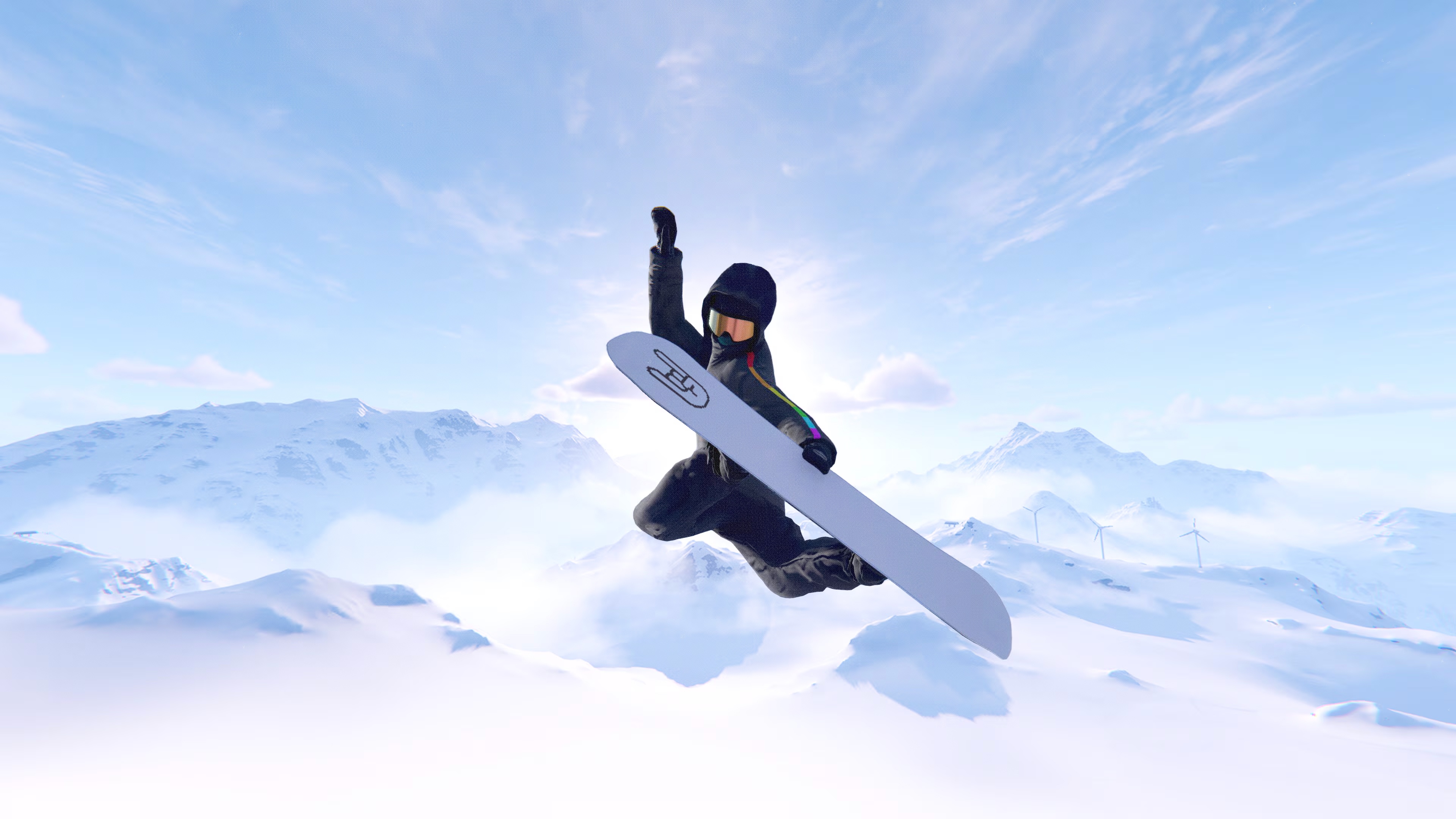 Snowboarder jumping in Shredders Game HD Wallpaper