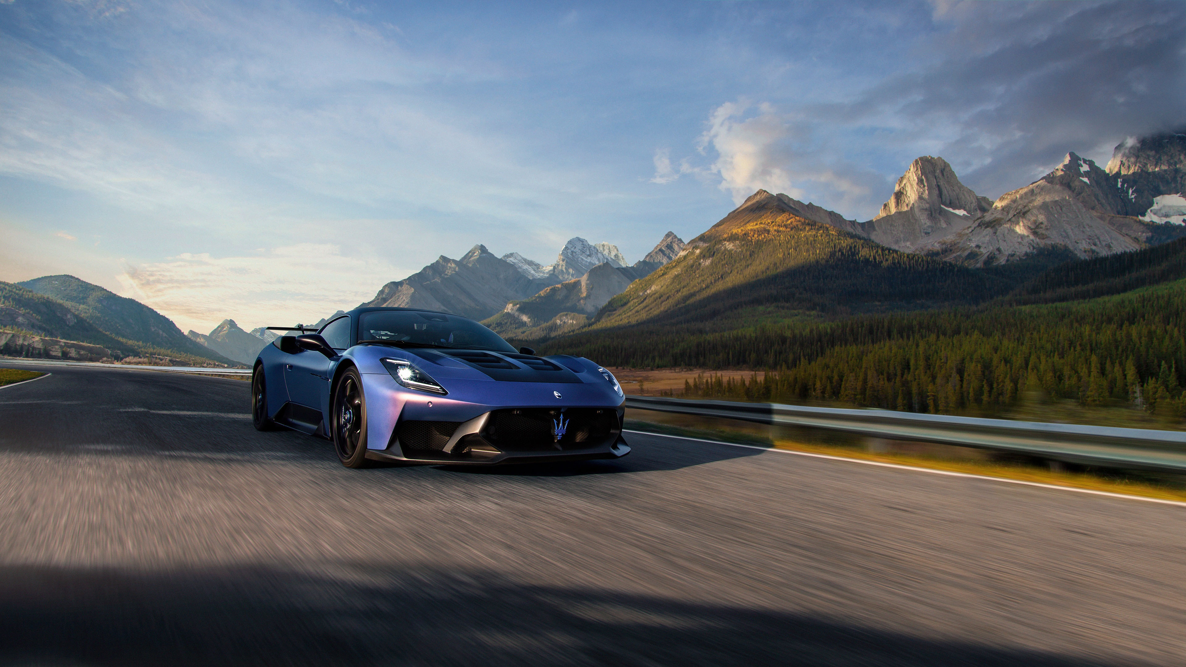 Maserati GT2 Stradale on a mountain road HD Wallpaper