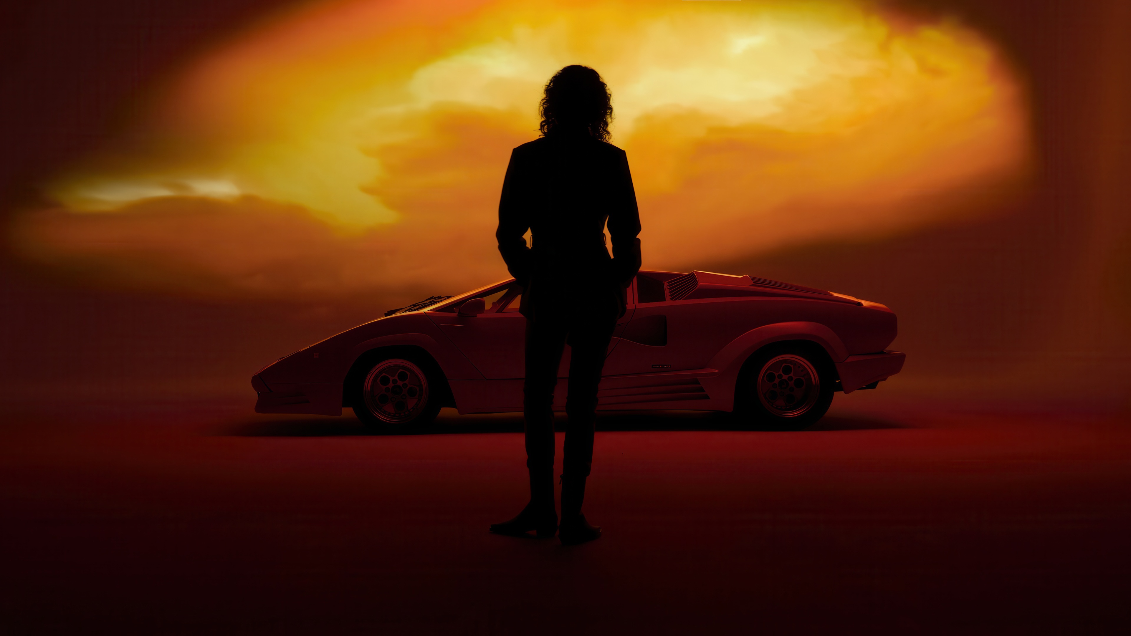 Lamborghini Countach Into The Future HD Wallpaper