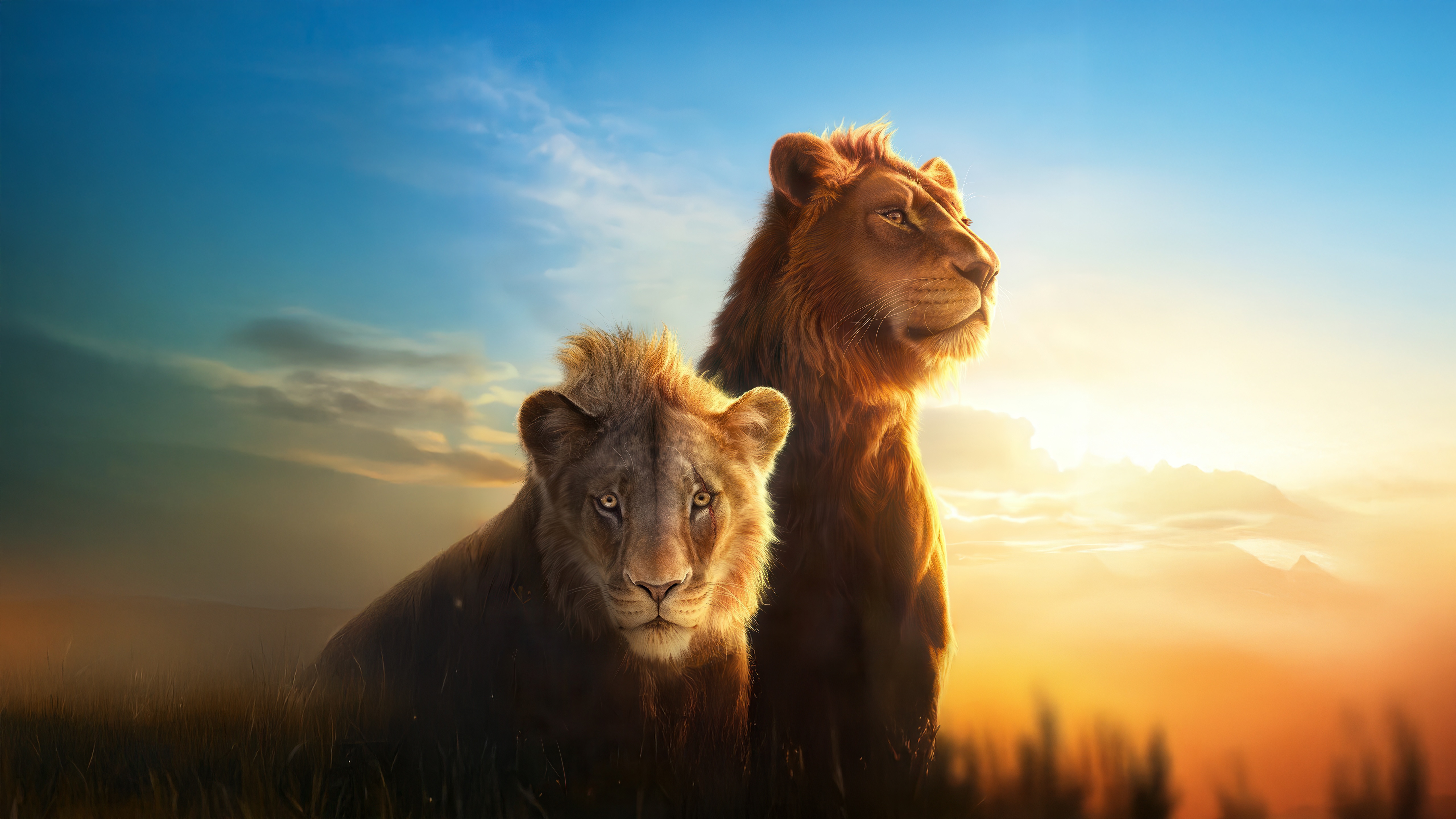 Mufasa and Simba from The Lion King HD Wallpaper