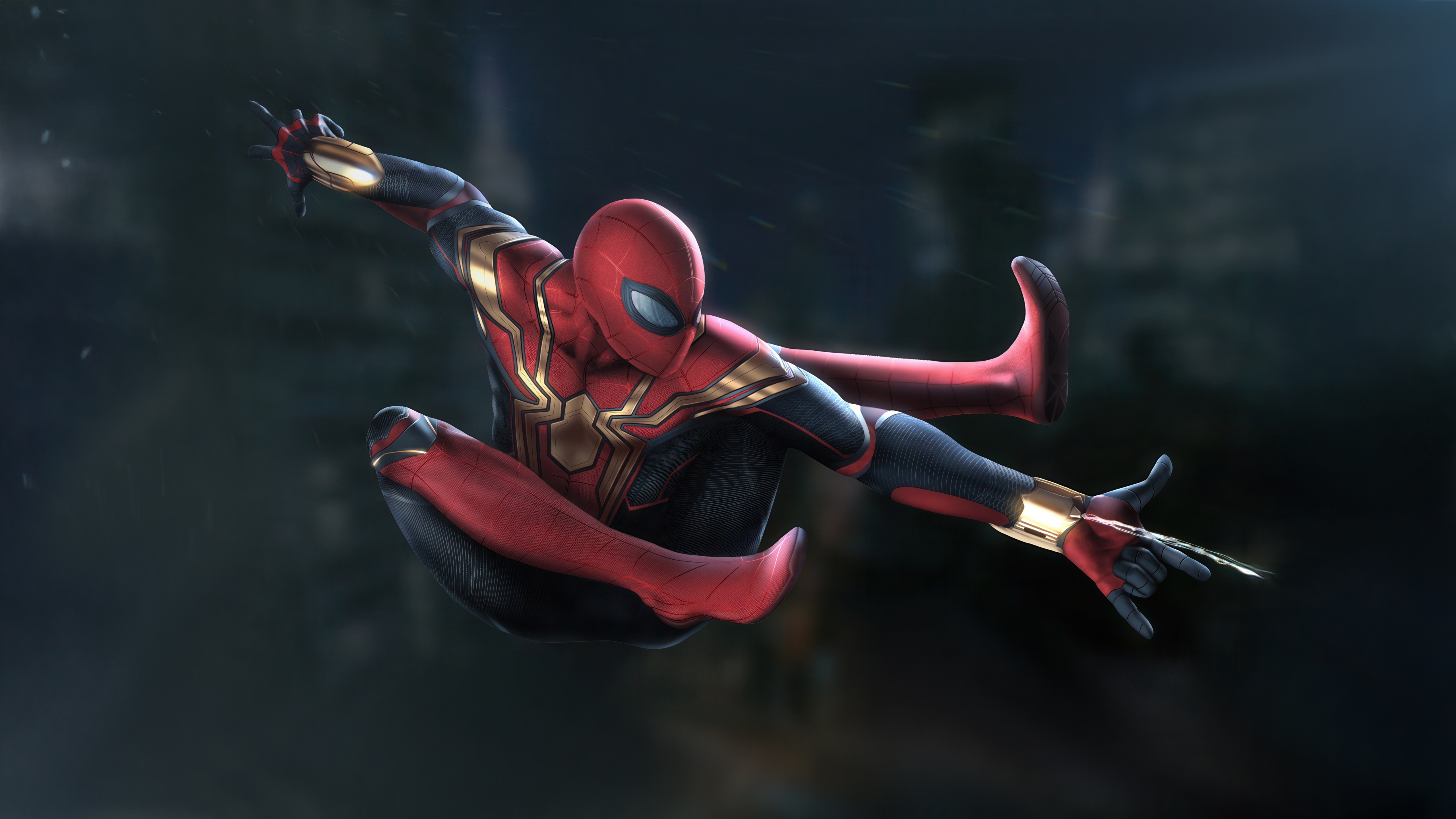 Spider-Man in Iron Spider Suit HD Wallpaper