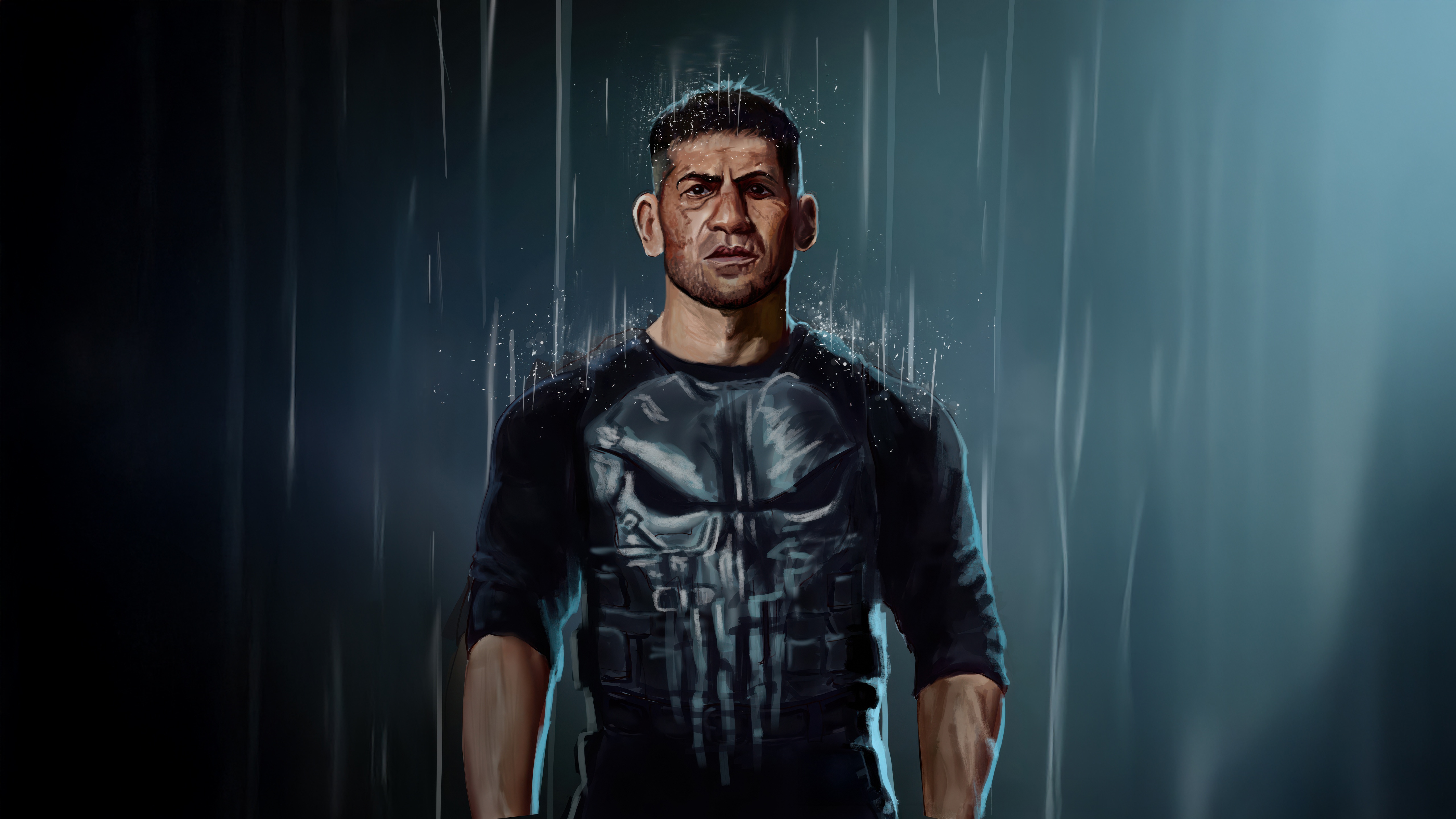 The Punisher in the Rain HD Wallpaper