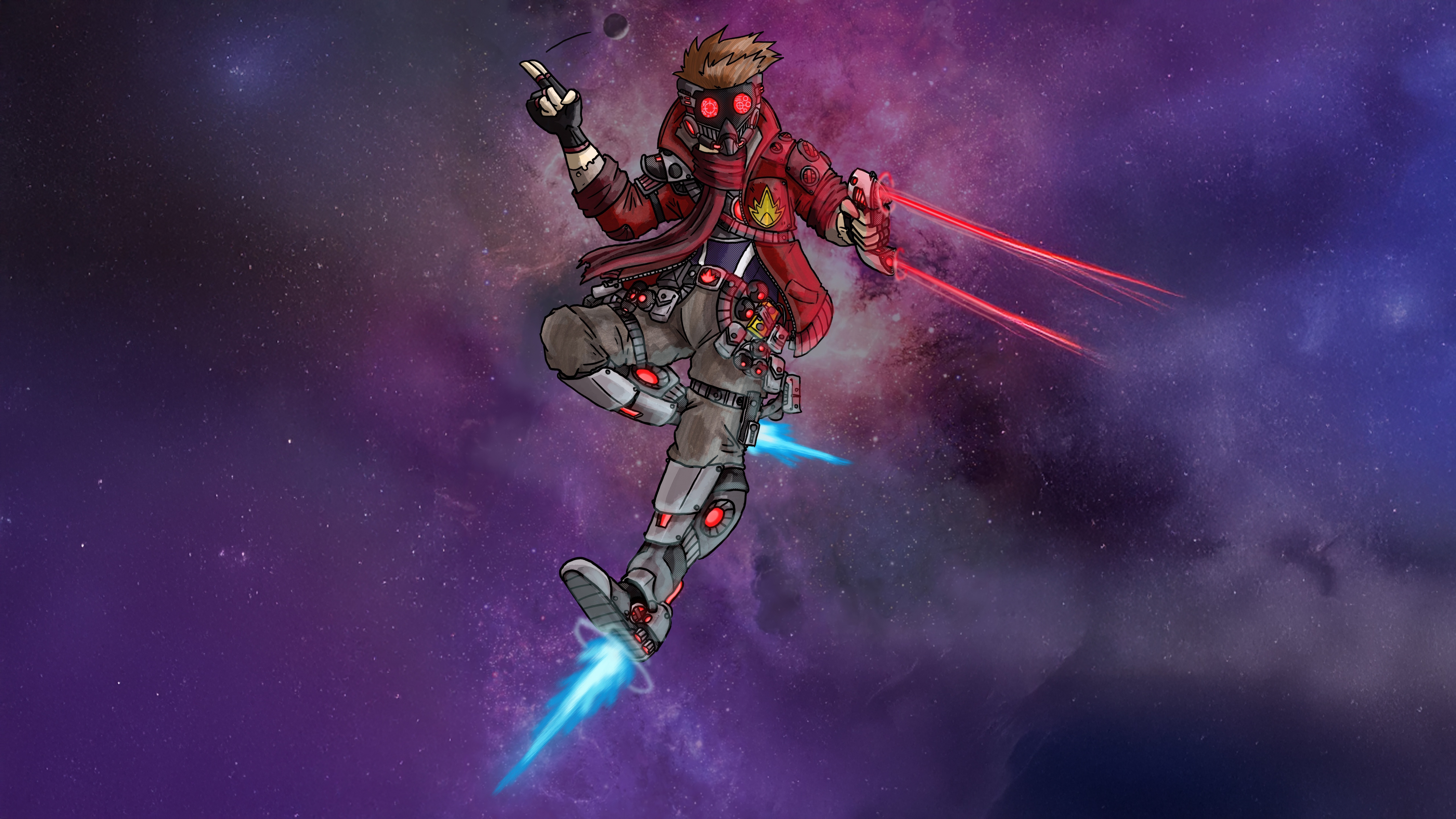 Star Lord in Space HD Wallpaper