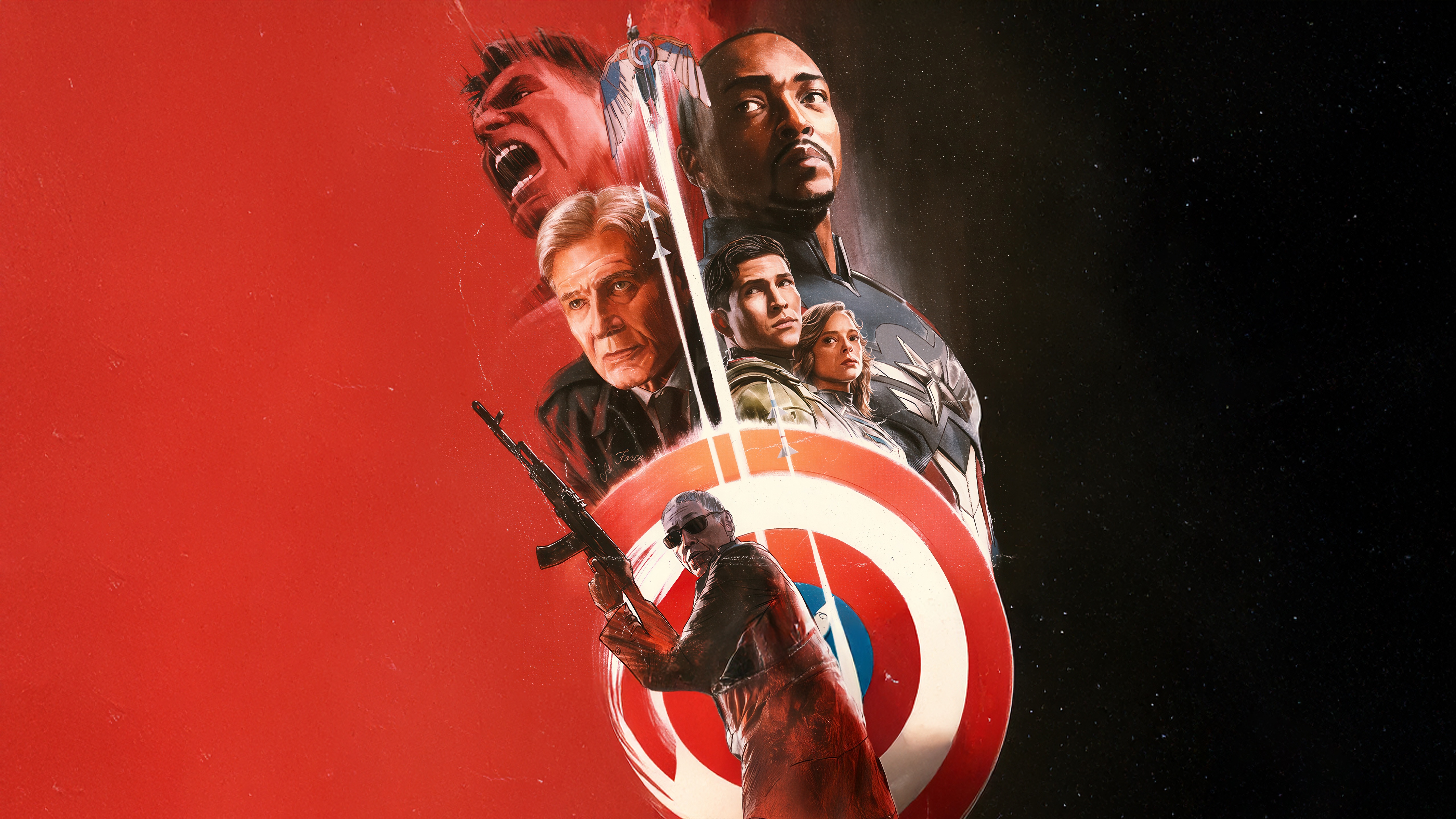 Captain America Brave New World Heroic Poster HD Wallpaper