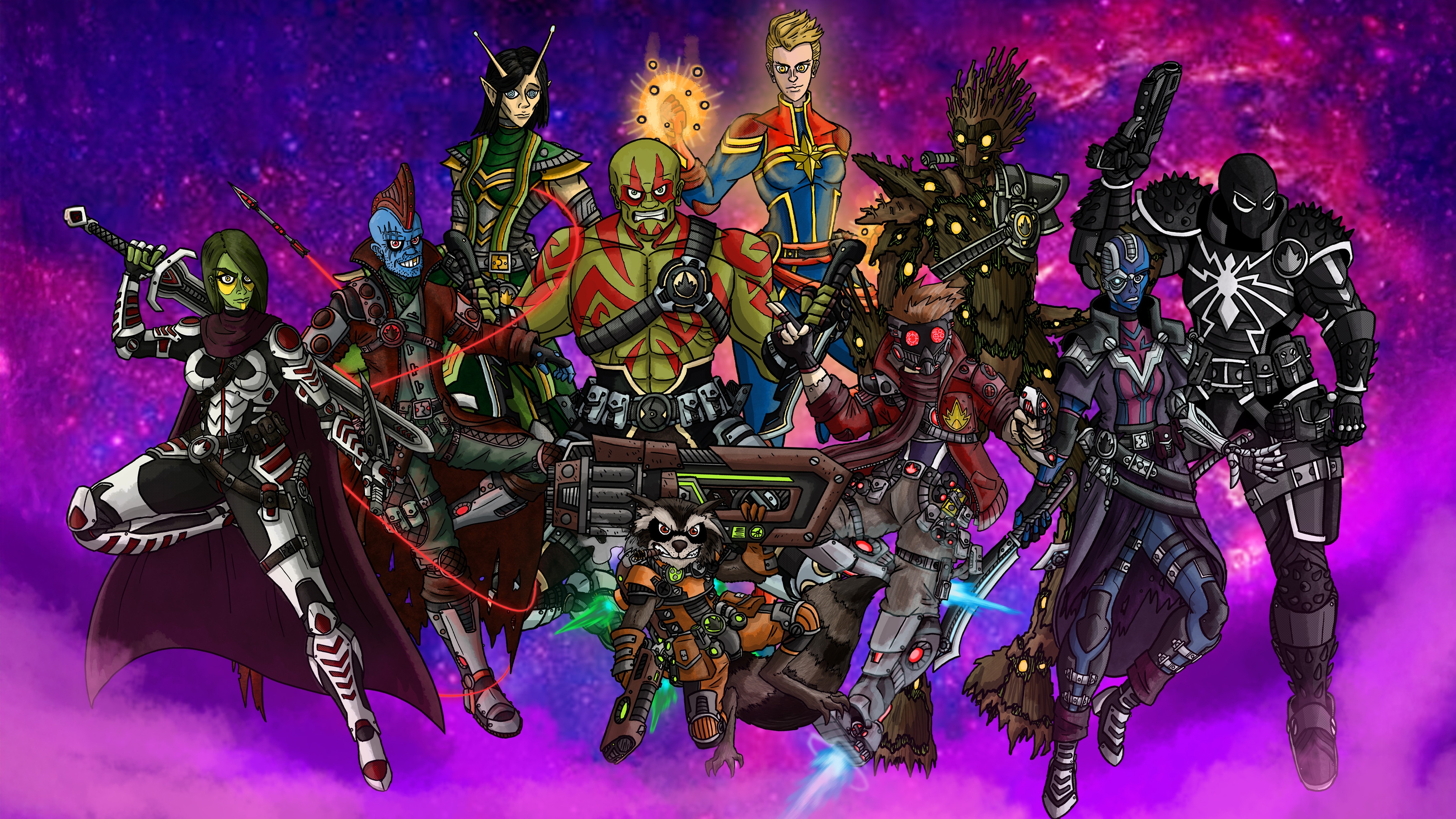 Guardians of the Galaxy and Friends Assemble HD Wallpaper