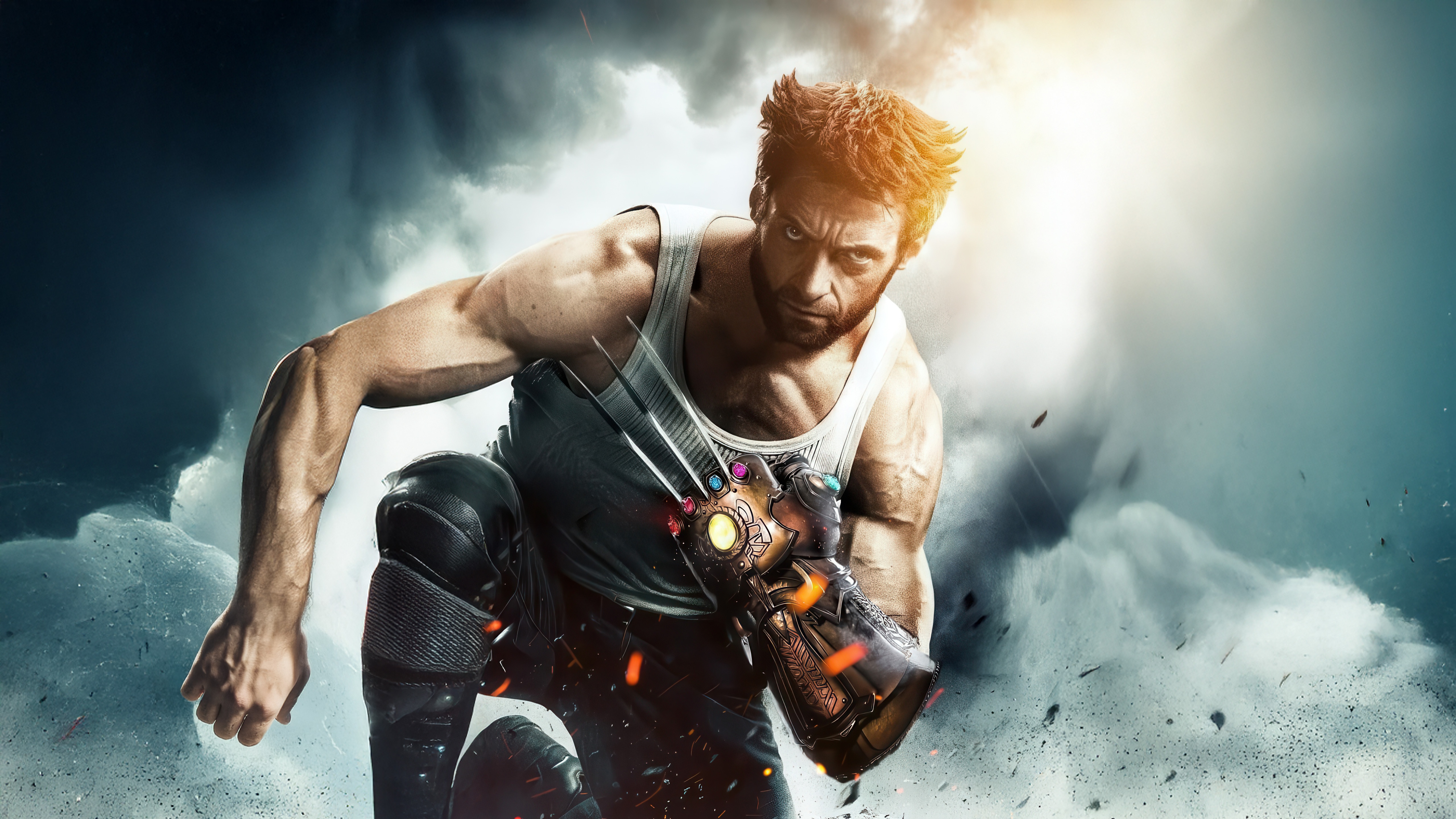 Wolverine with Infinity Gauntlet HD Wallpaper
