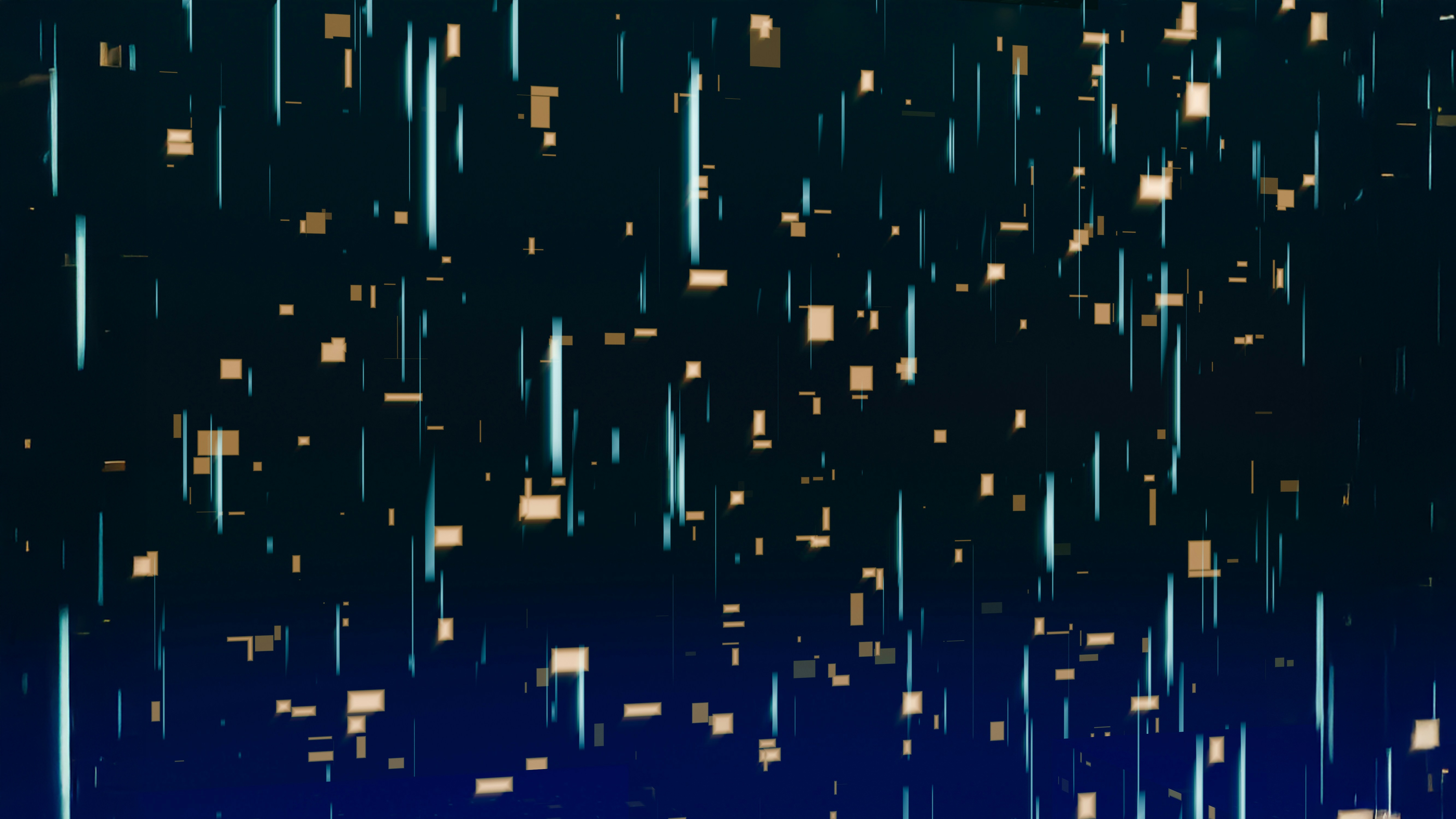 Geometric Glow 3d Falling Tiles HD Wallpaper