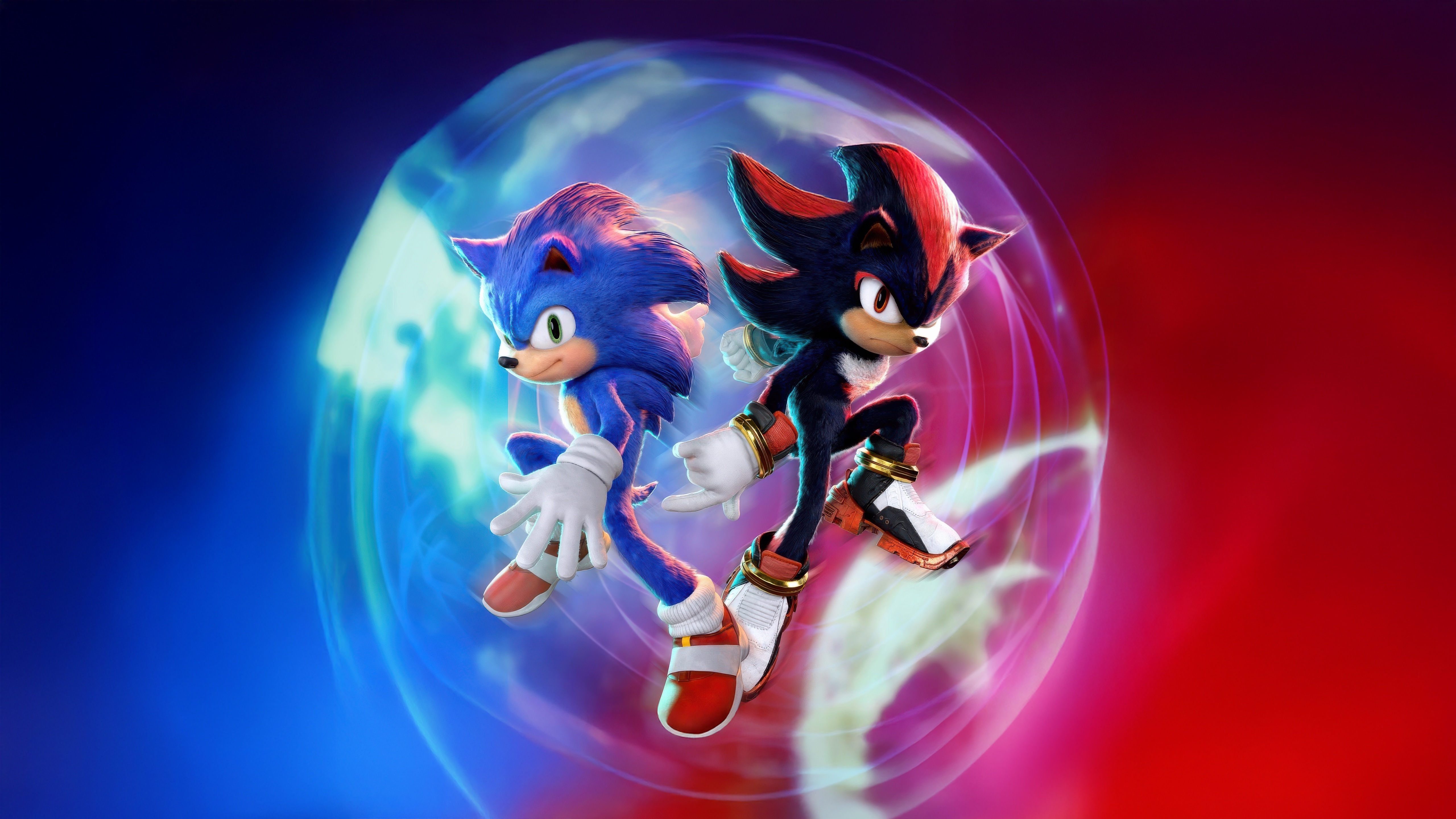 Sonic and Shadow in Sonic the Hedgehog 3 HD Wallpaper