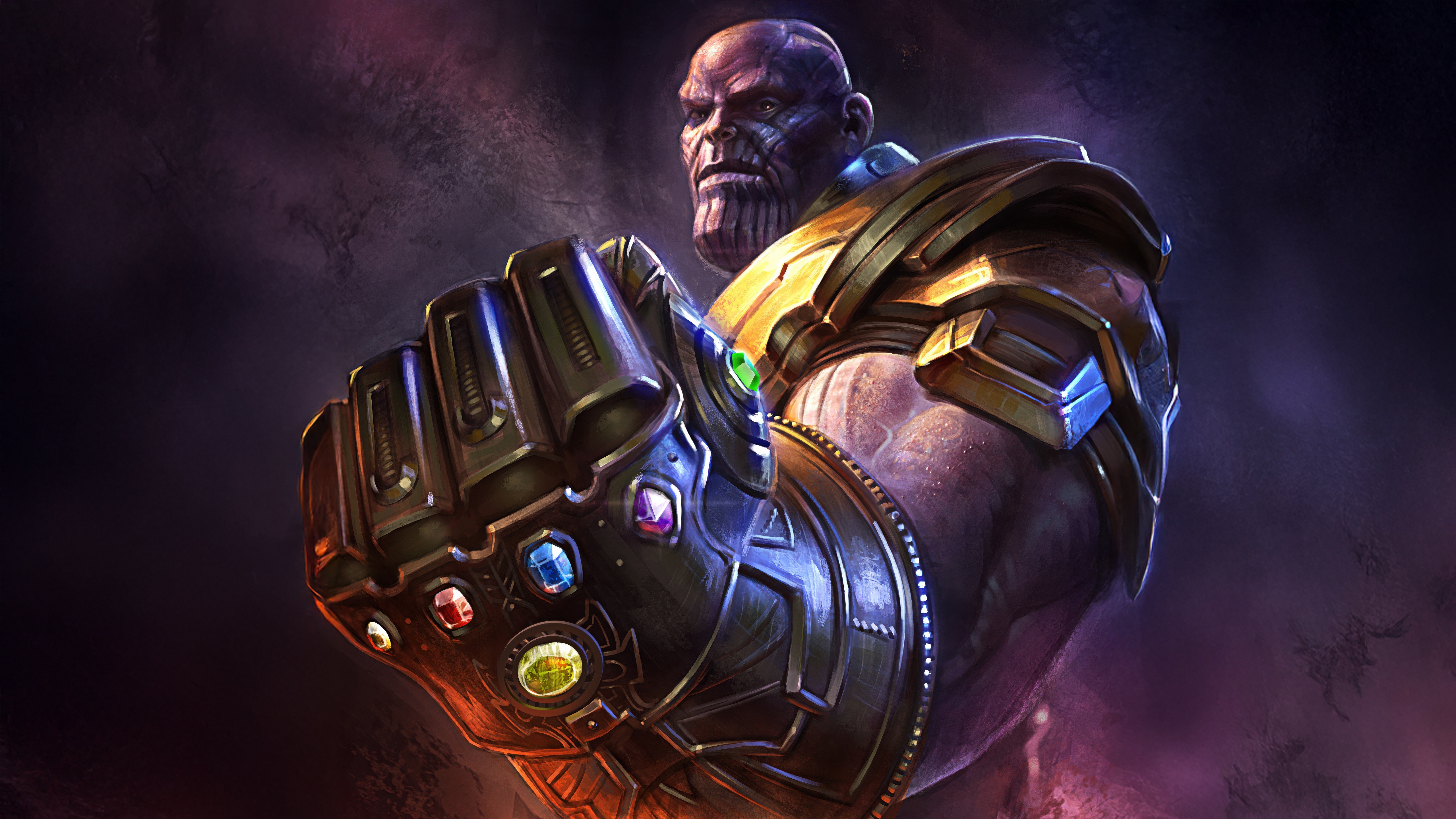 Thanos with the Infinity Gauntlet HD Wallpaper