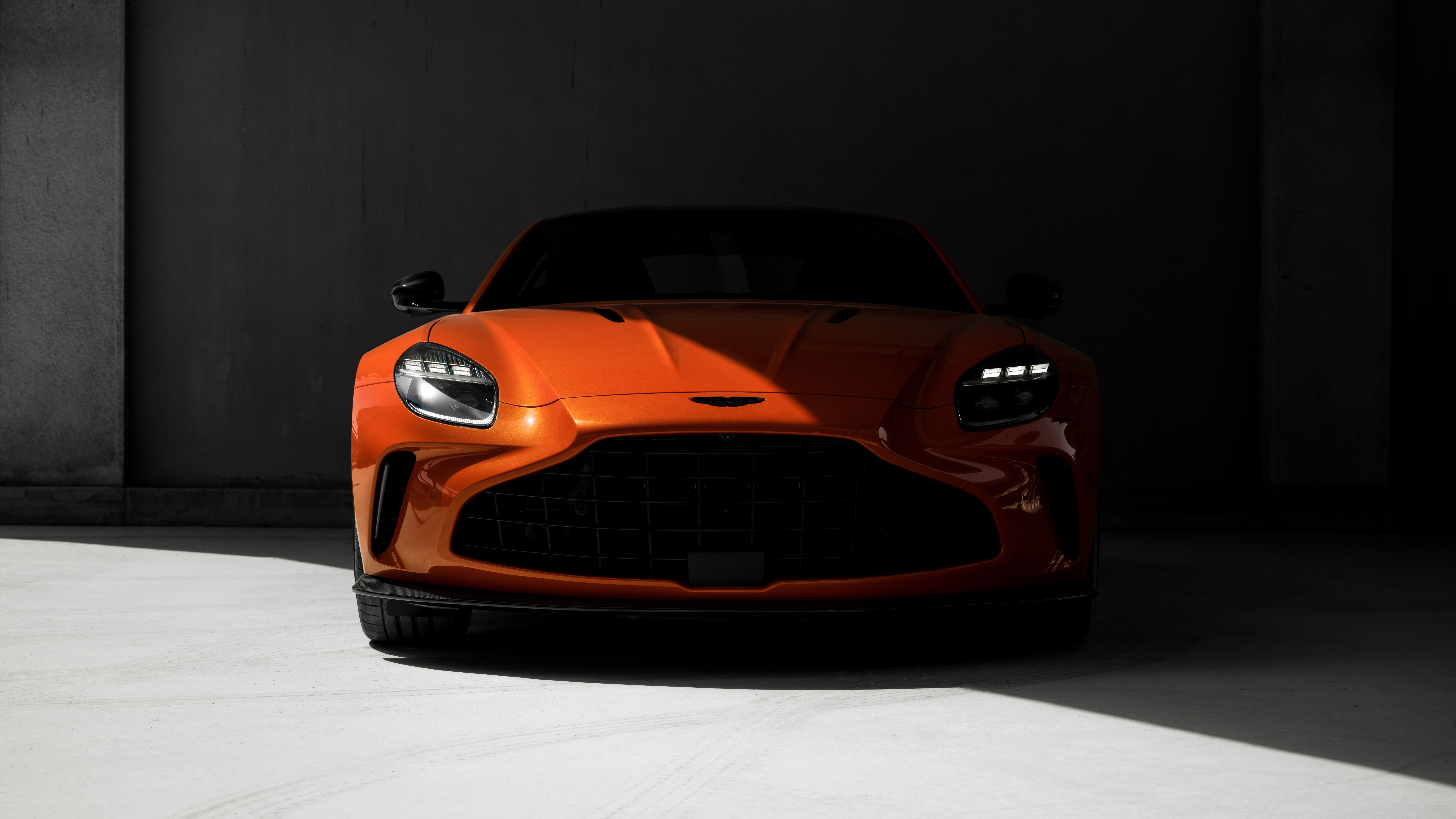 Orange Aston Martin Vantage Middle East 2024 HD Wallpaper