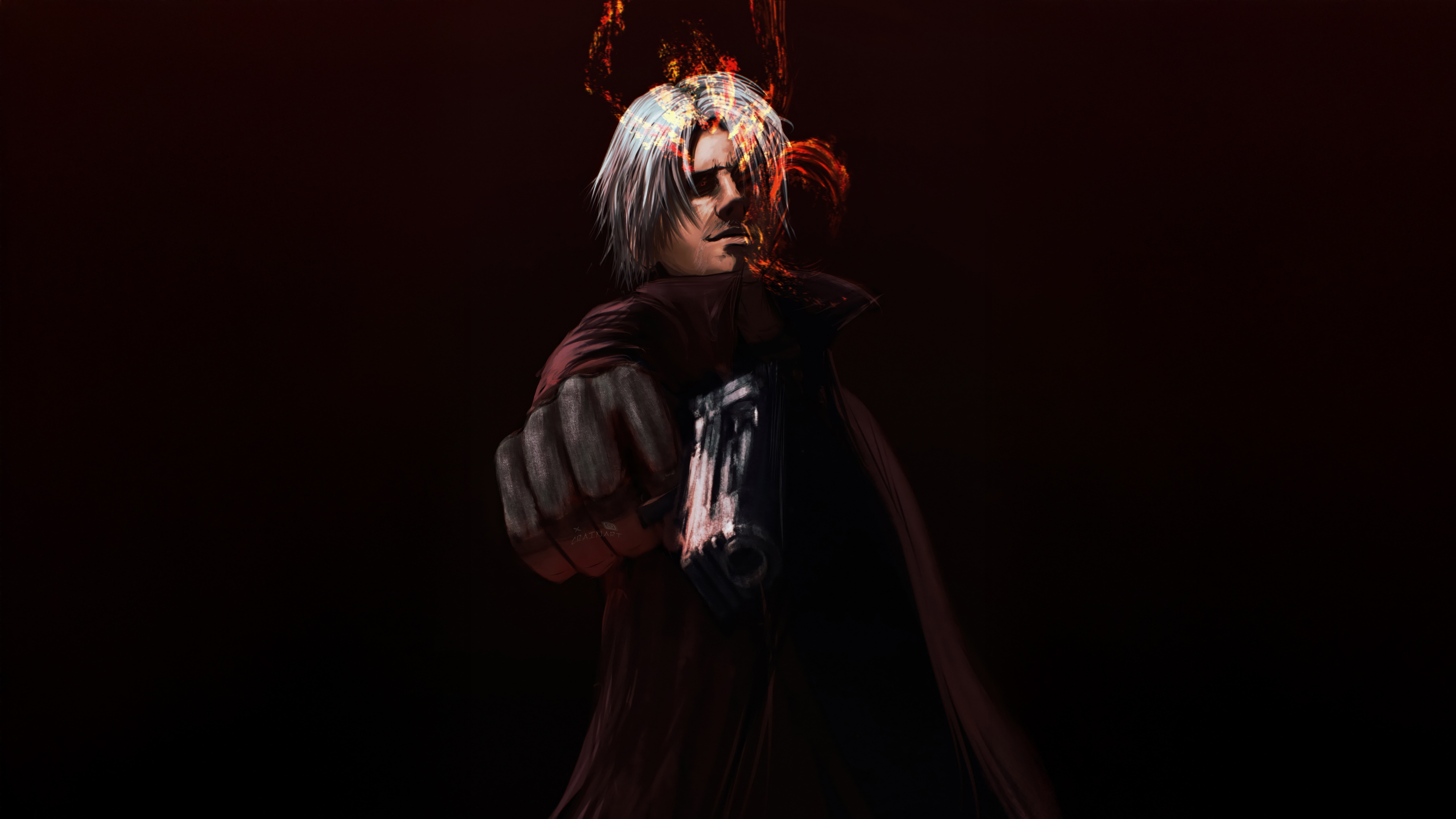 Dante from Devil May Cry holding a gun HD Wallpaper