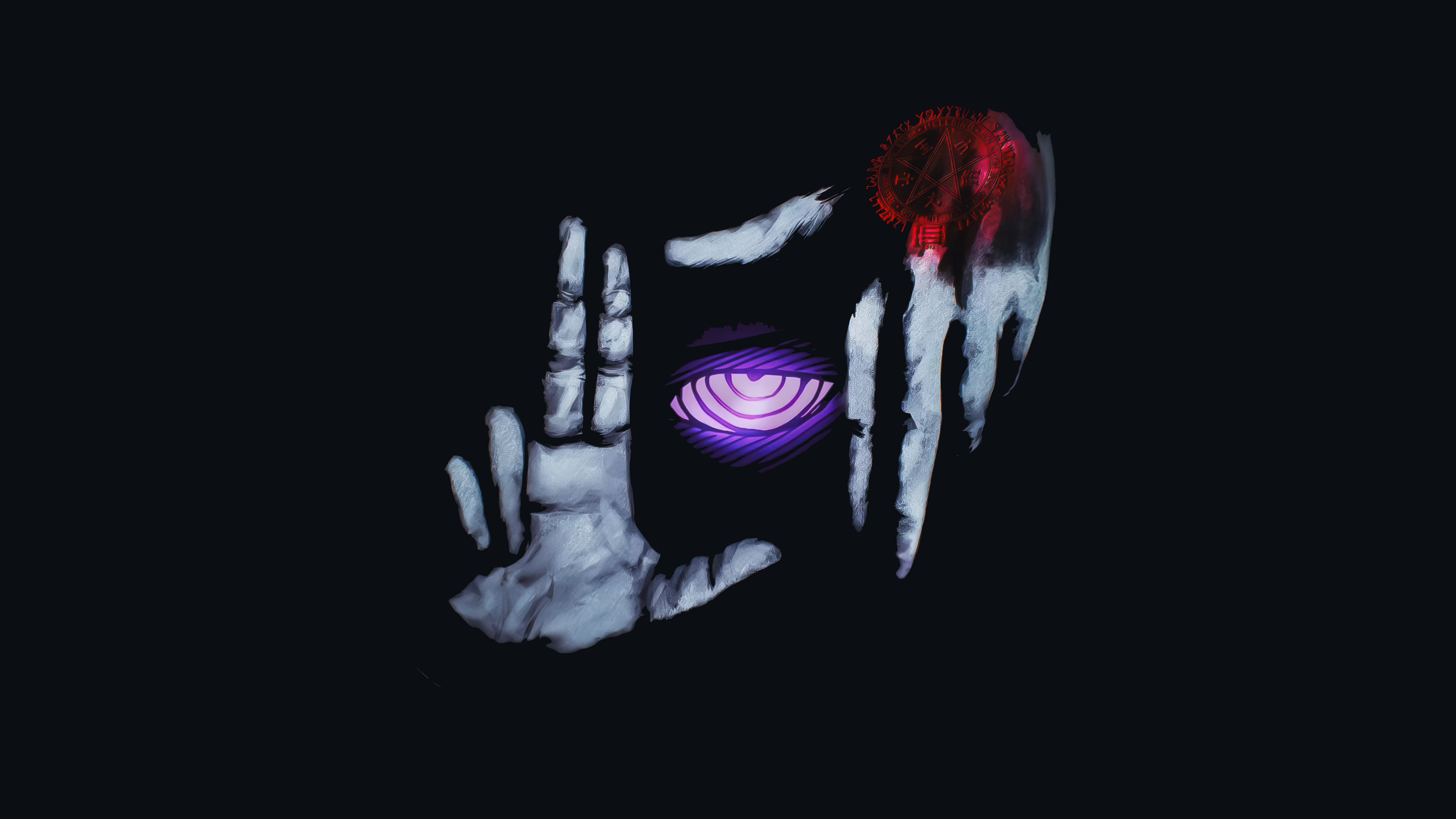 Naruto Rinnegan Eye and Hands HD Wallpaper