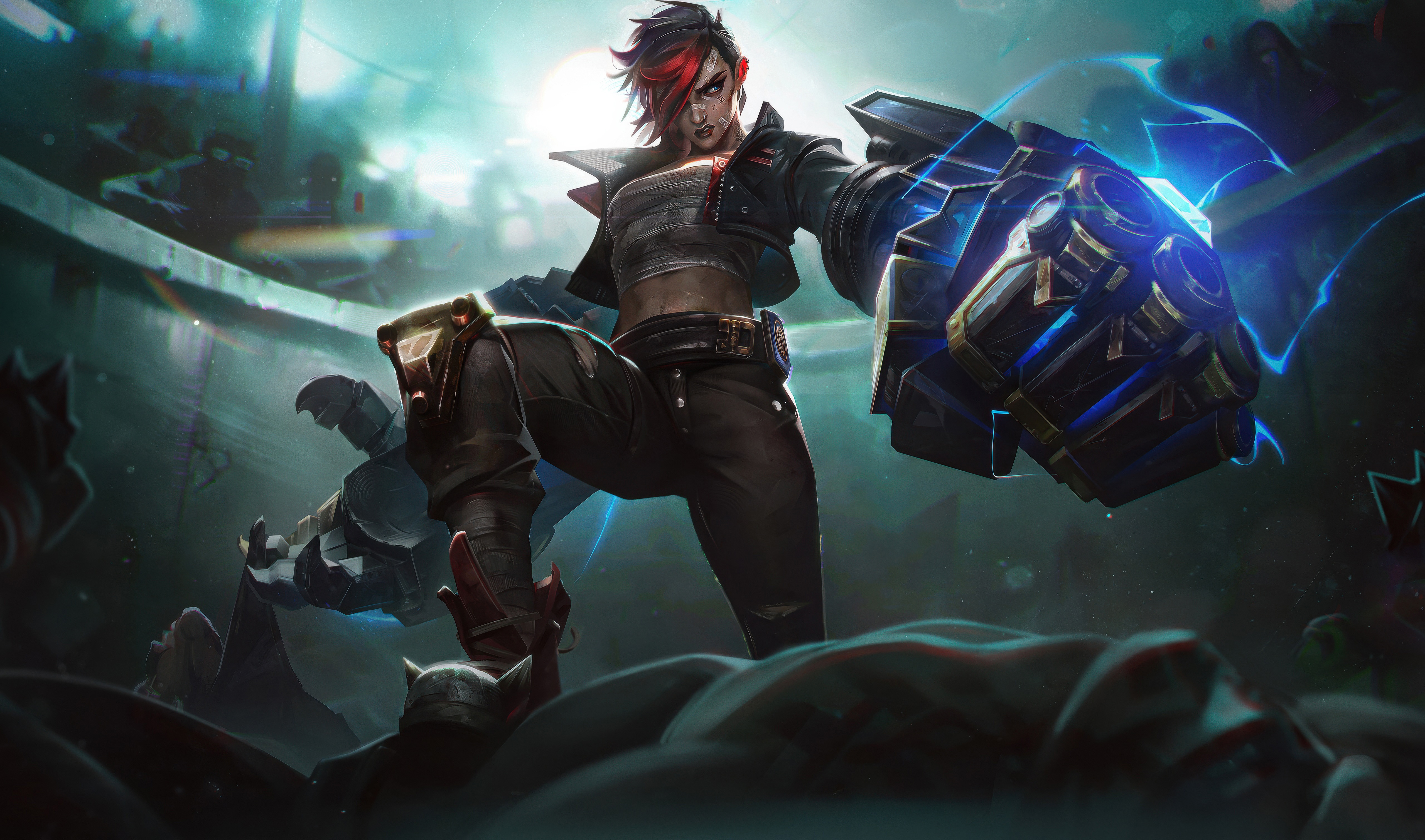 Arcane Brawler Vi with Giant Fists HD Wallpaper