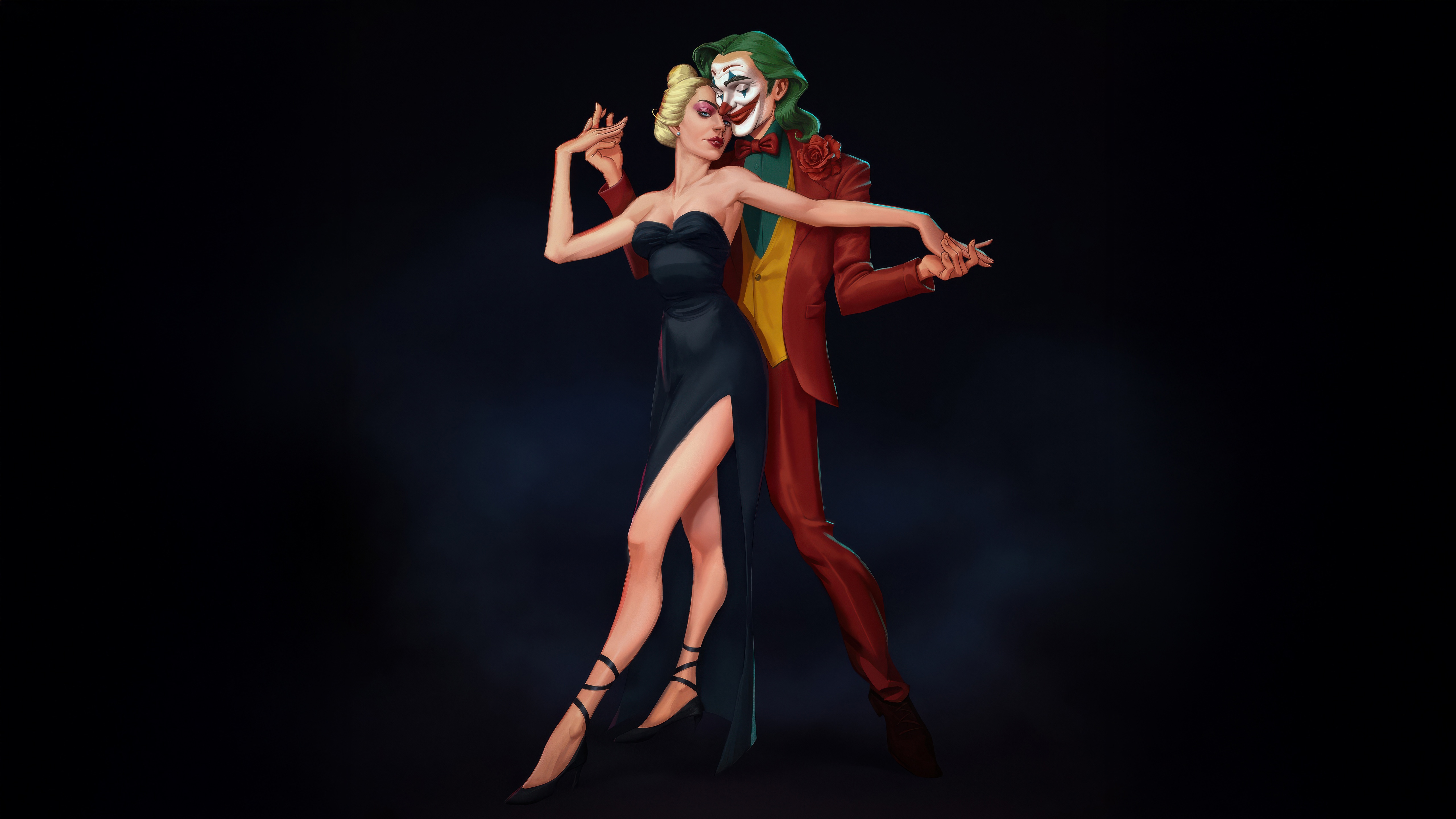 Joker and Harley Quinn dancing HD Wallpaper