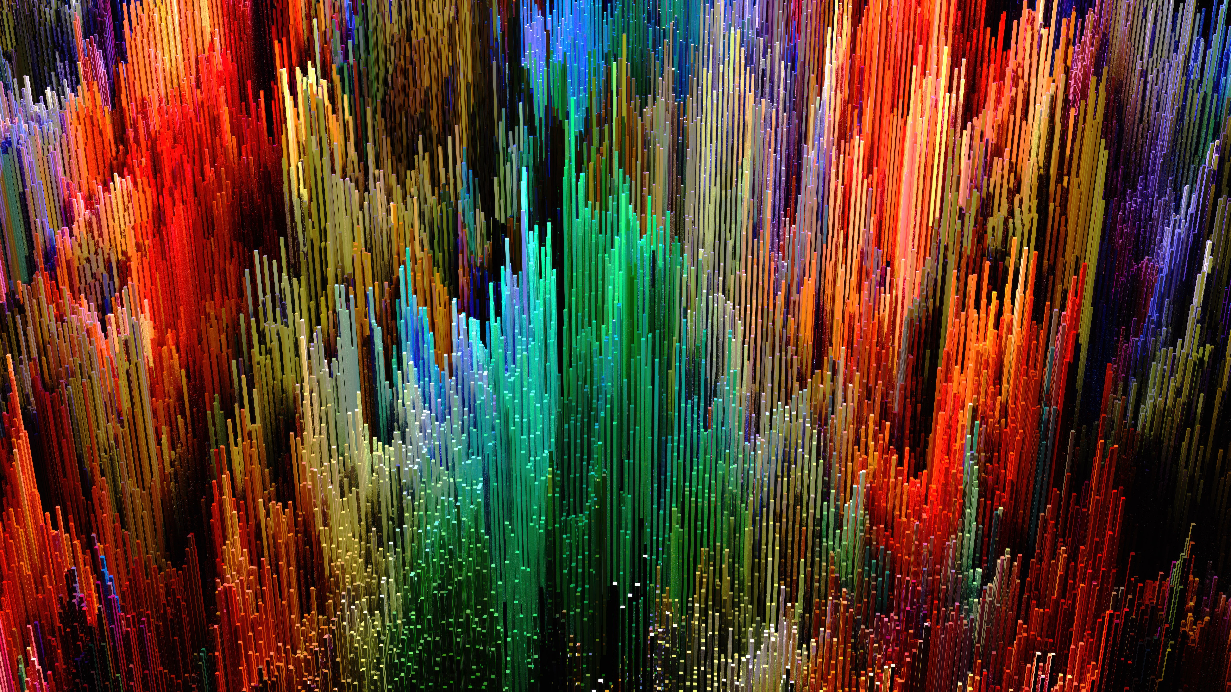 Abstract Colorful Pipes HD Wallpaper