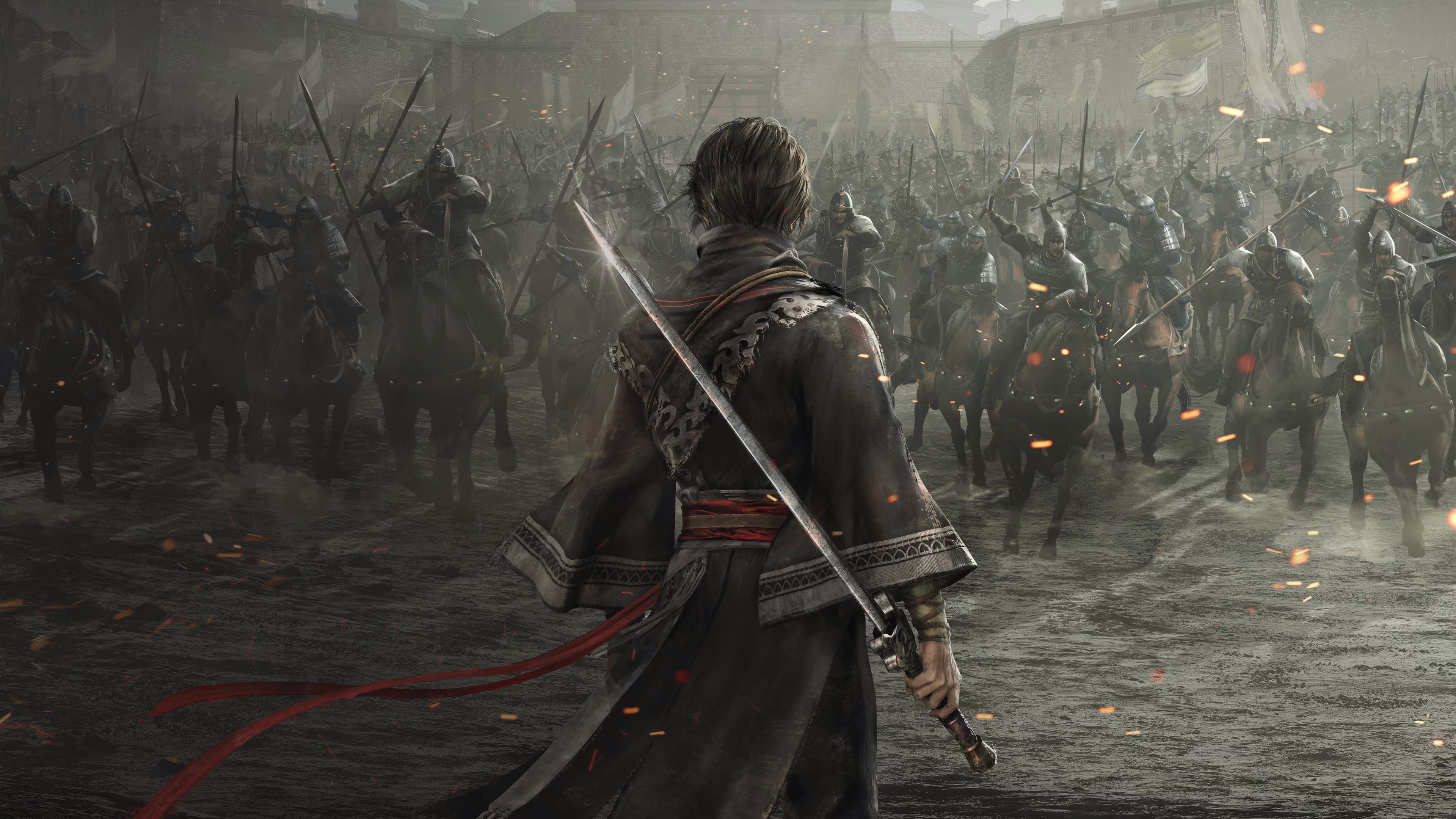 Dynasty Warriors: A lone warrior faces an army HD Wallpaper