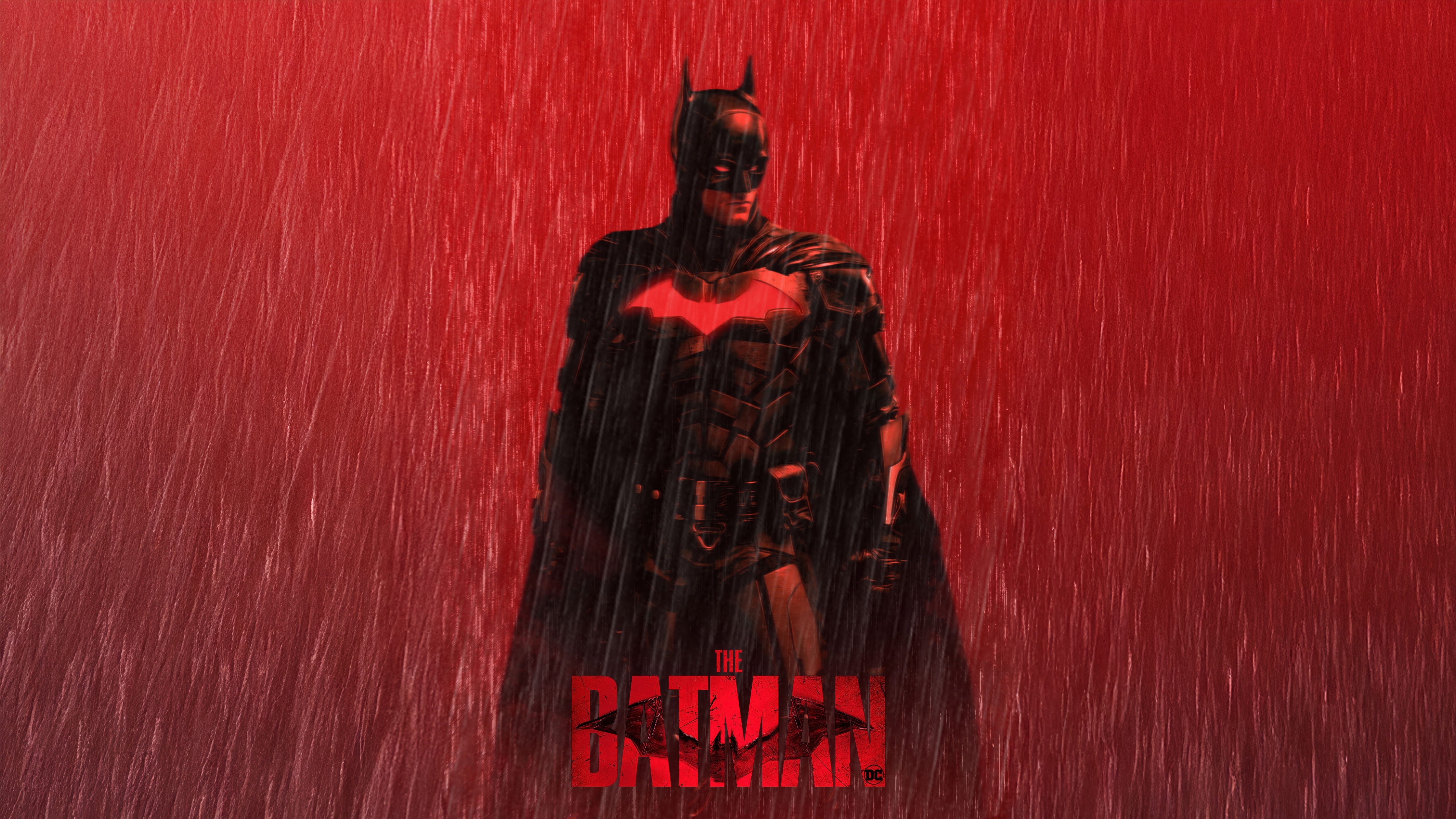 The Batman Vengeance In Red HD Wallpaper