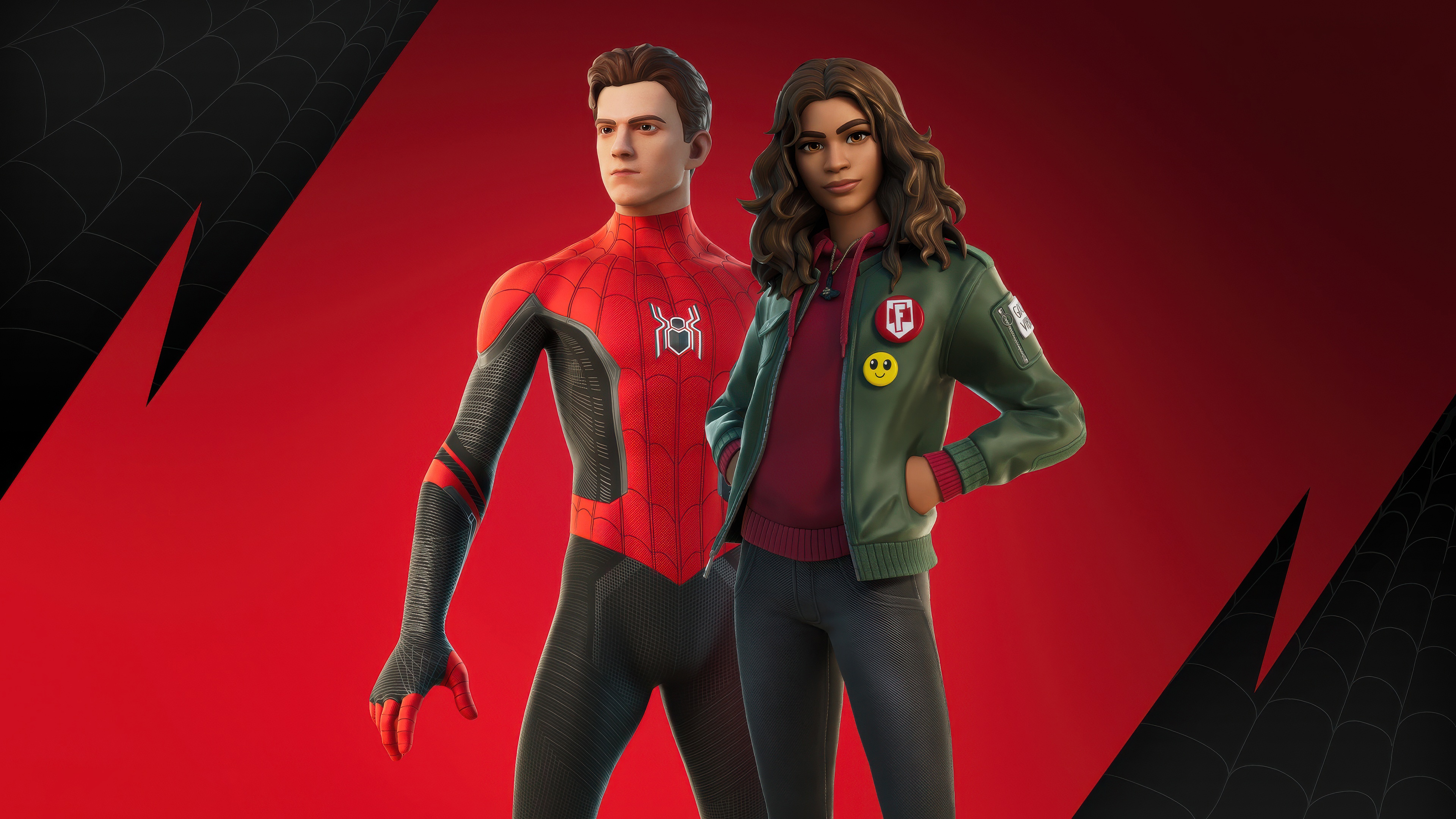 Spider-Man and MJ in Fortnite HD Wallpaper