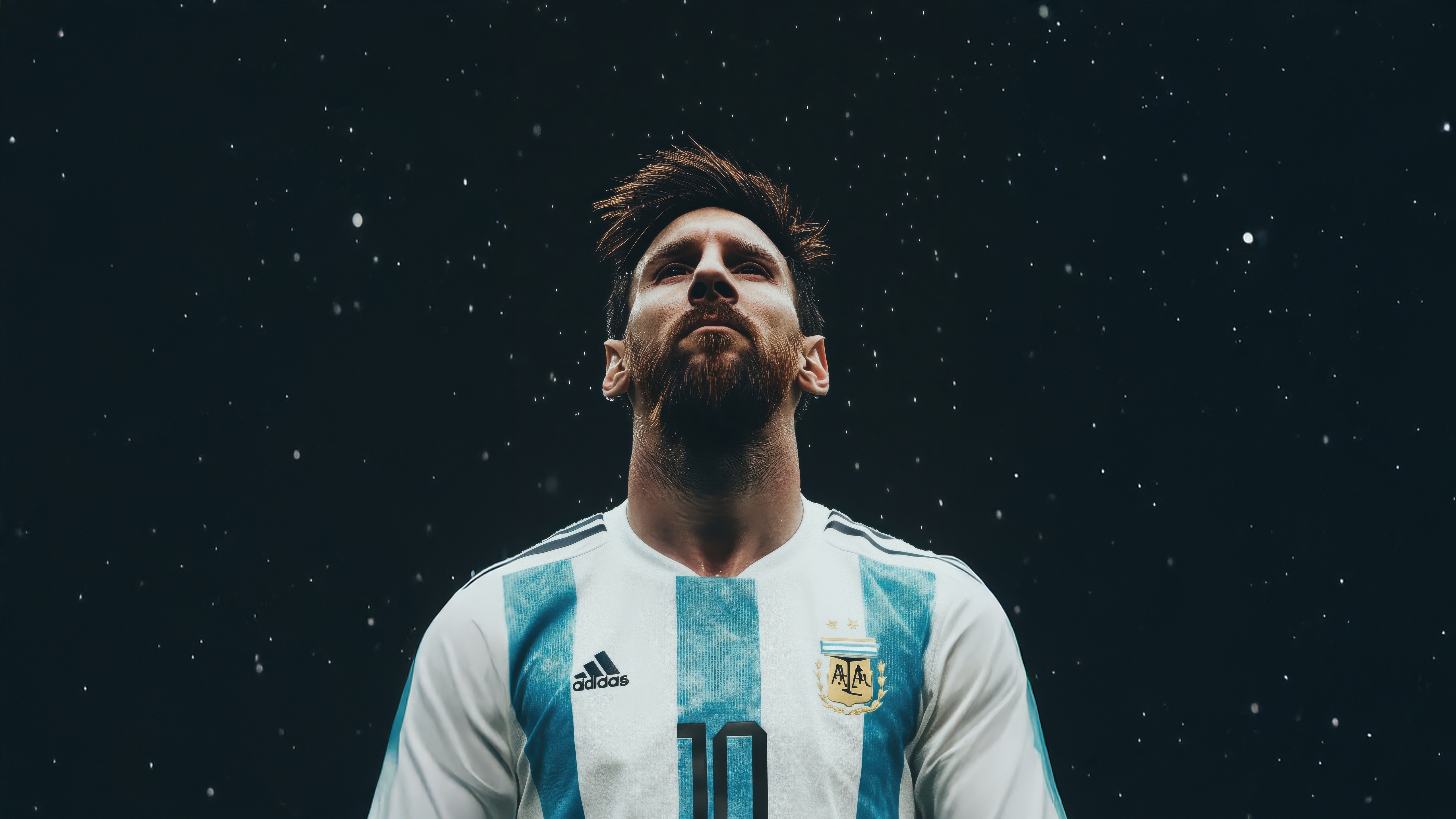 Lionel Messi in Argentina Jersey HD Wallpaper