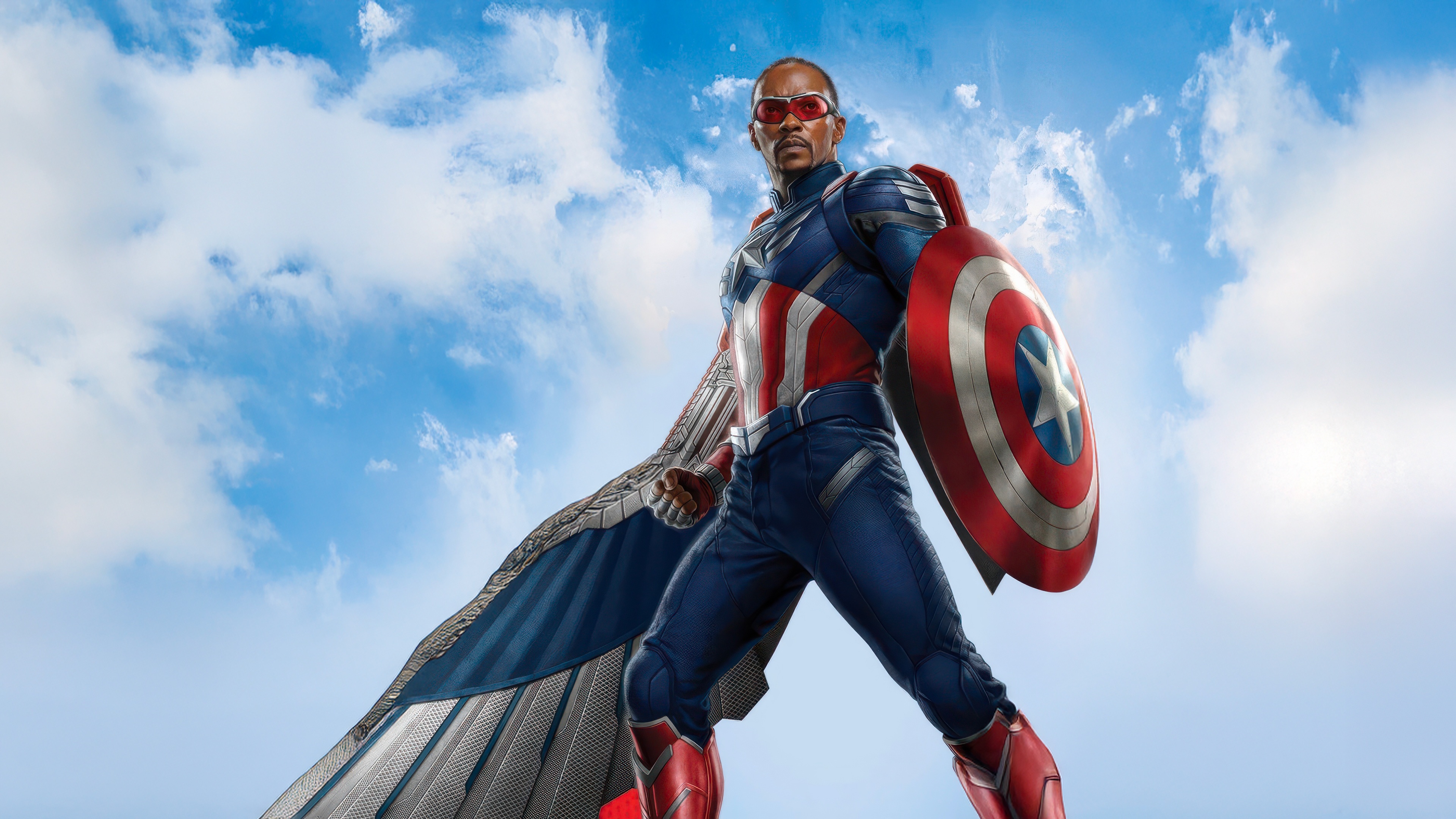 Marvel's Captain America with Wings and Shield HD Wallpaper