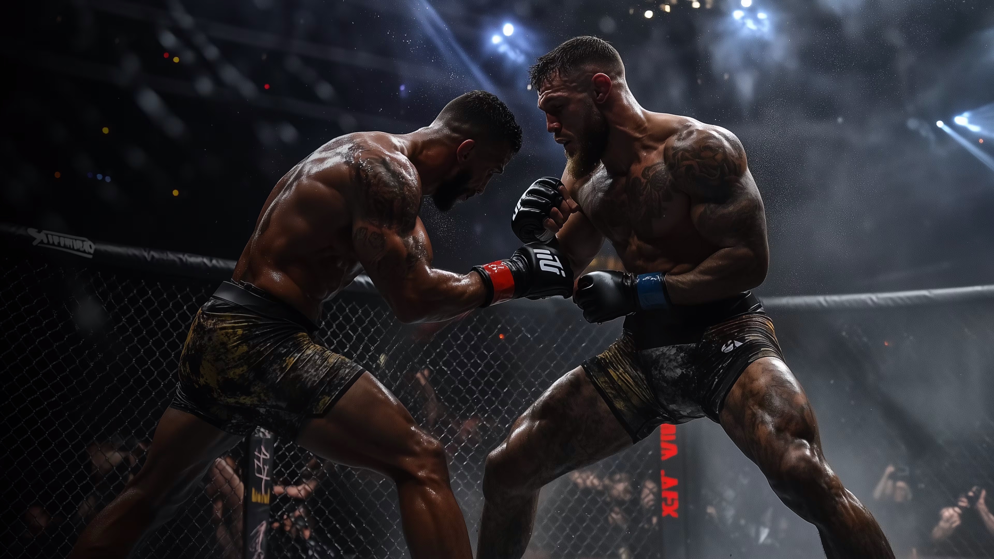 Ultimate Fighting Championship fighters in the octagon HD Wallpaper