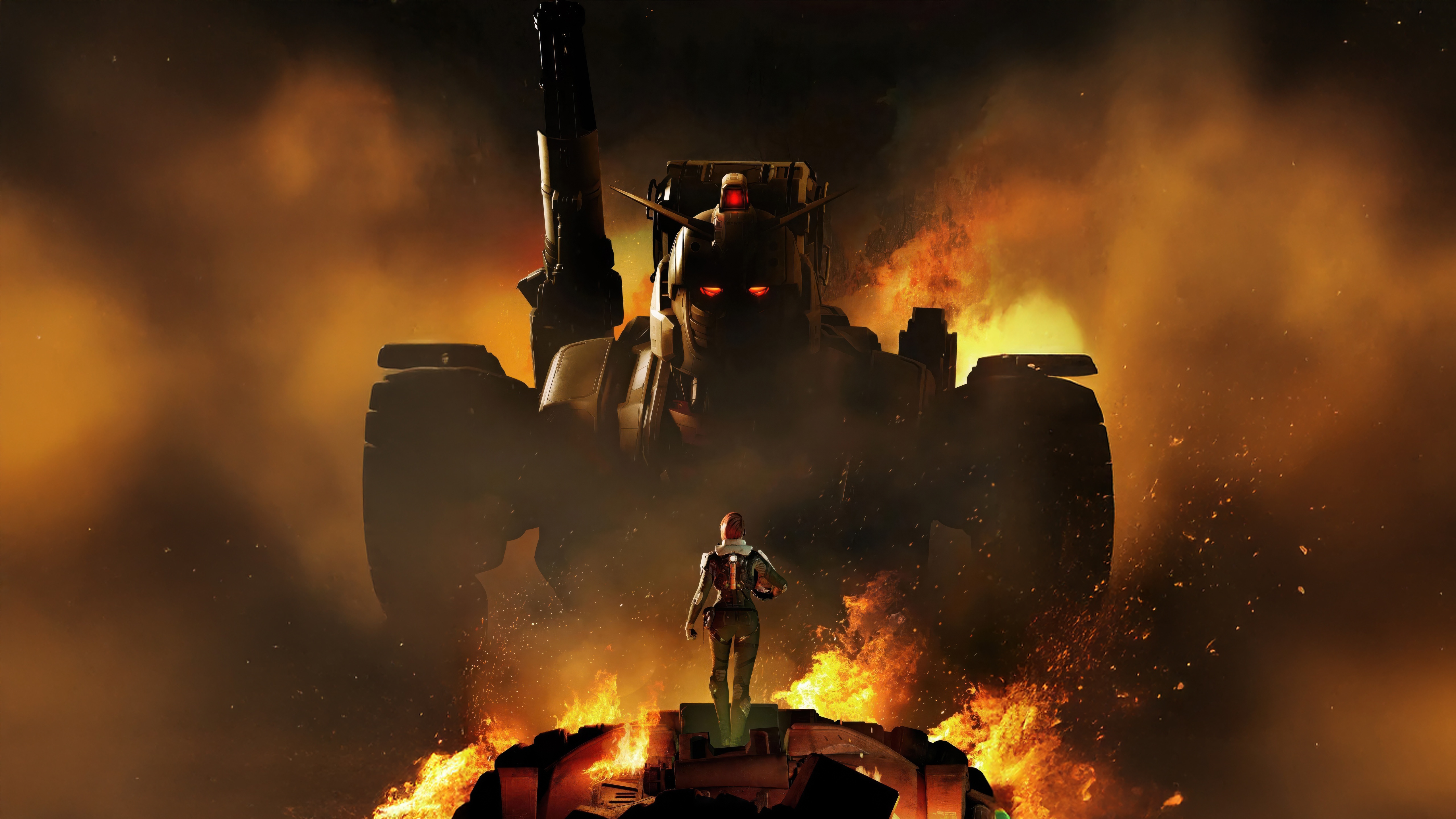 Gundam Requiem For Vengeance: A Giant Robot and a Soldier HD Wallpaper