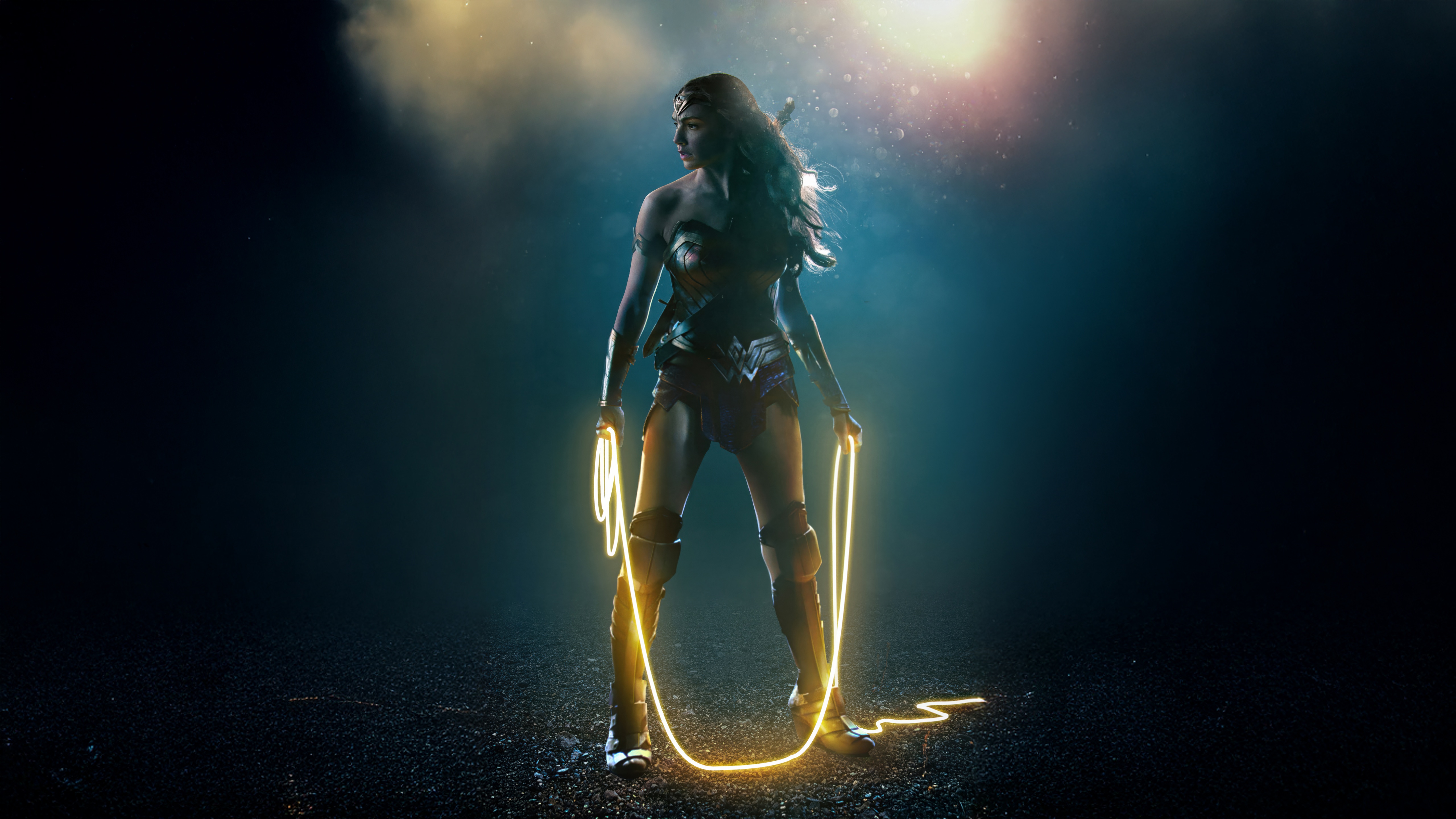 Wonder Woman Holding Golden Lasso HD Wallpaper