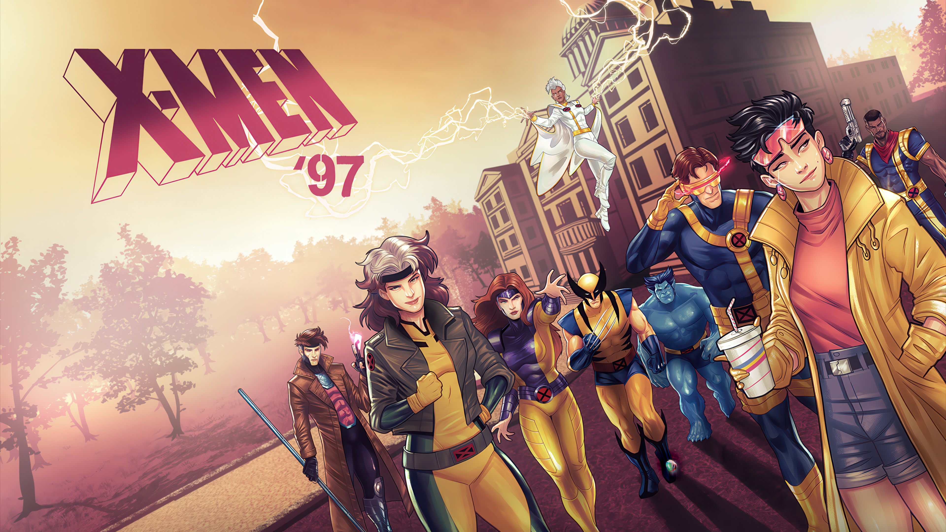 X-Men '97 characters in front of buildings HD Wallpaper