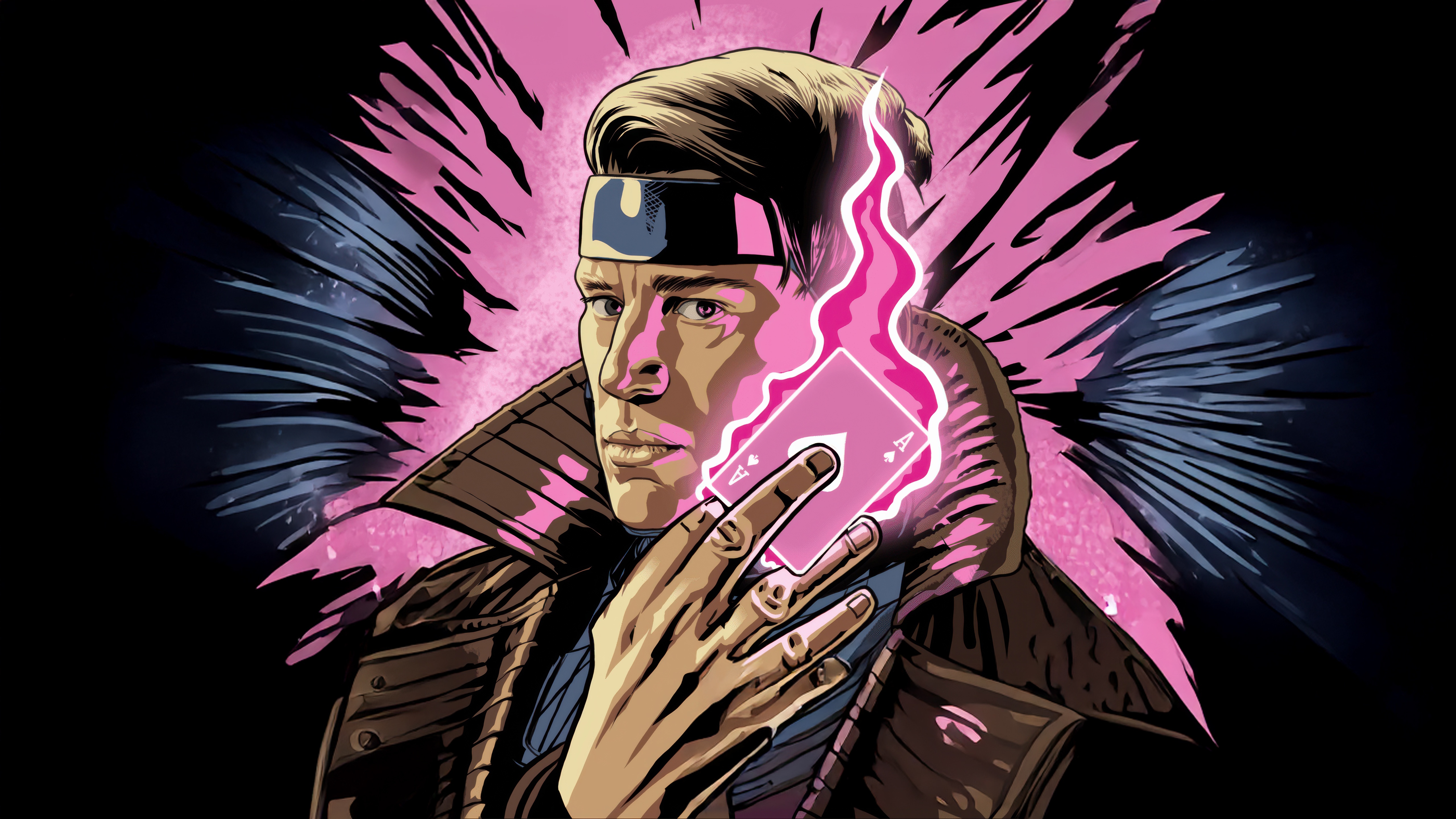 Gambit holding an Ace of Spades card HD Wallpaper