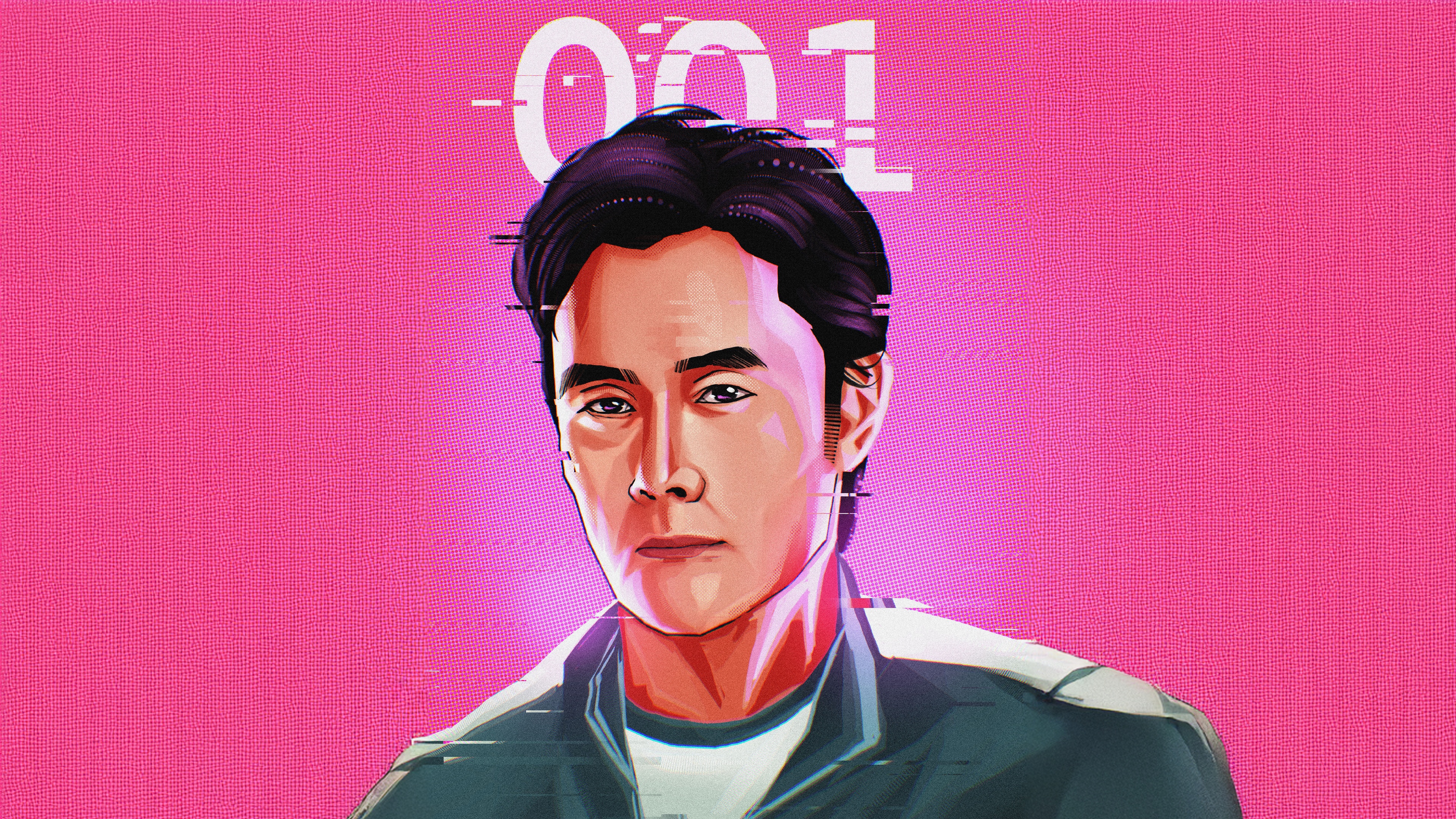 Squid Game Player 001 Portrait HD Wallpaper