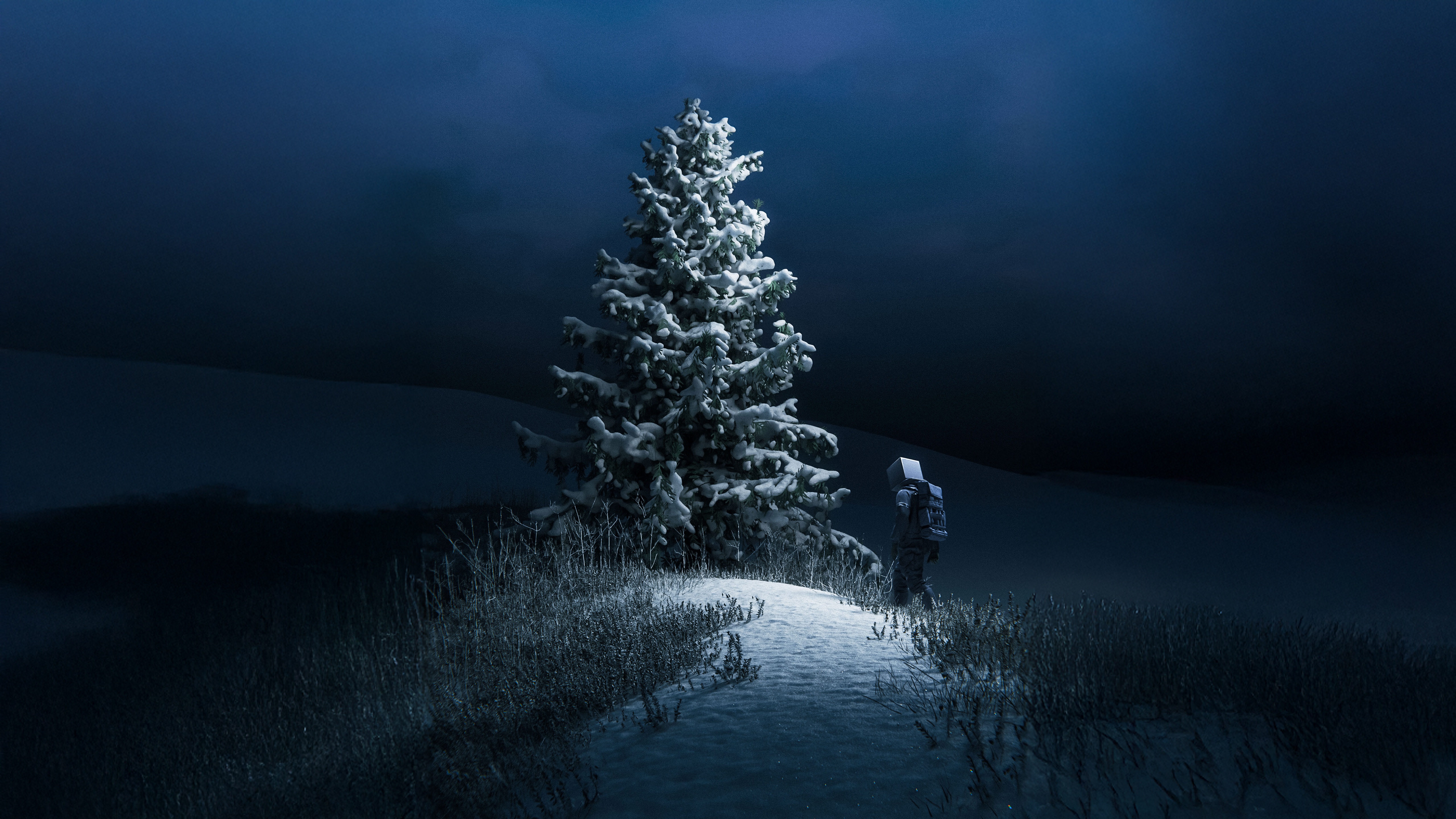 Tv Head Guy in a Silent Night HD Wallpaper