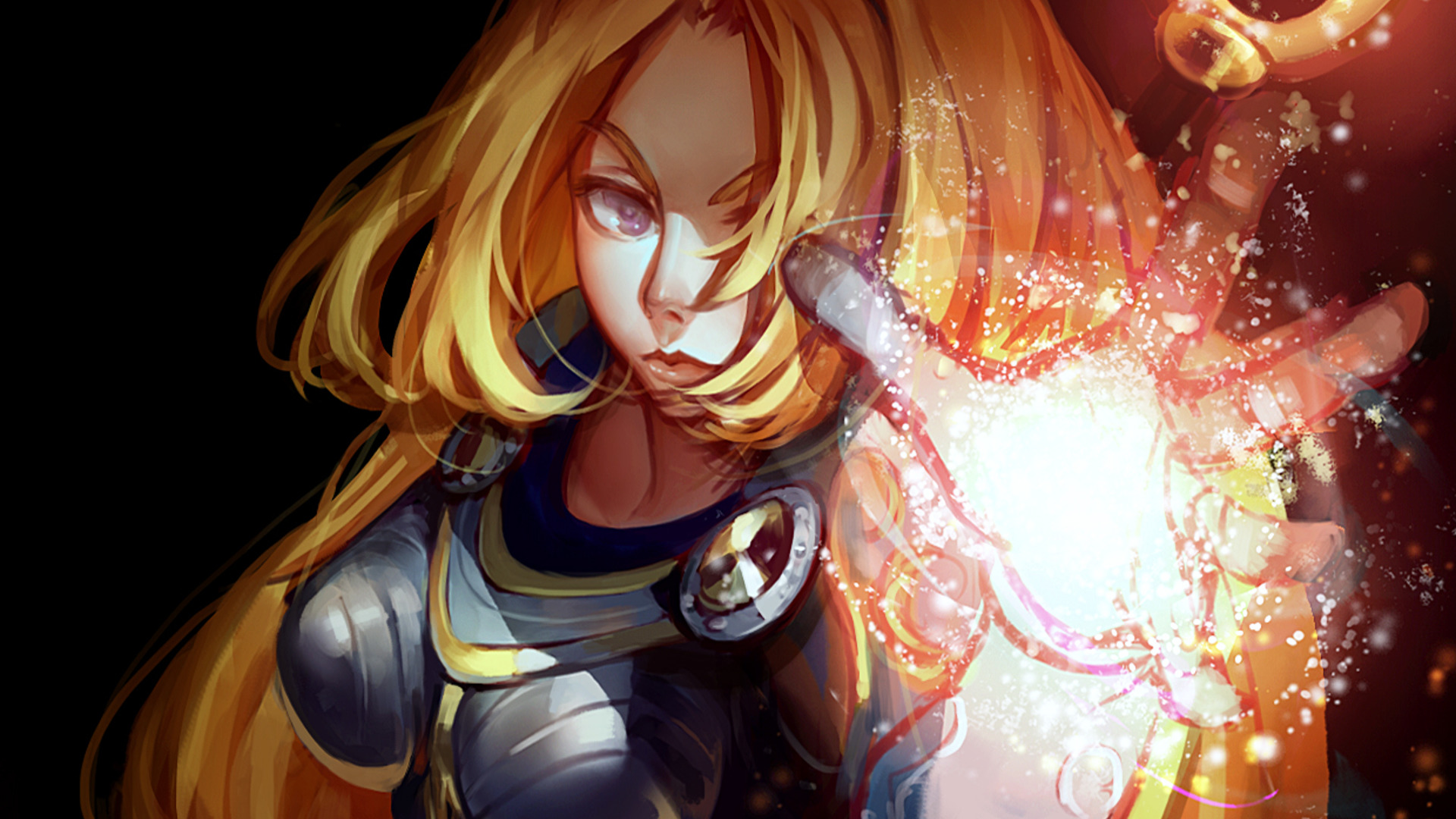 Lux from League of Legends casting magic HD Wallpaper