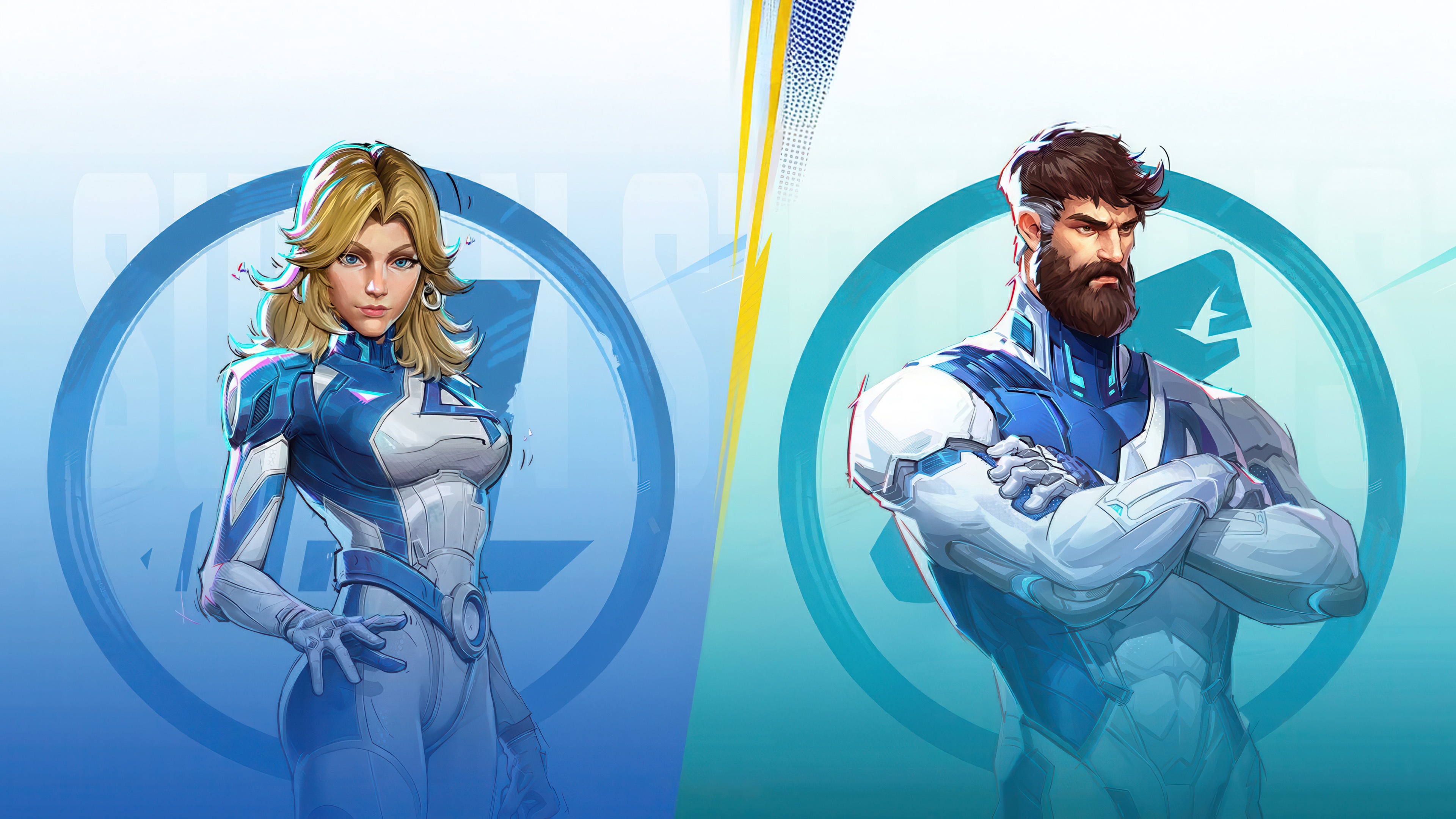 Susan Storm and Mister Fantastic in Marvel Rivals HD Wallpaper