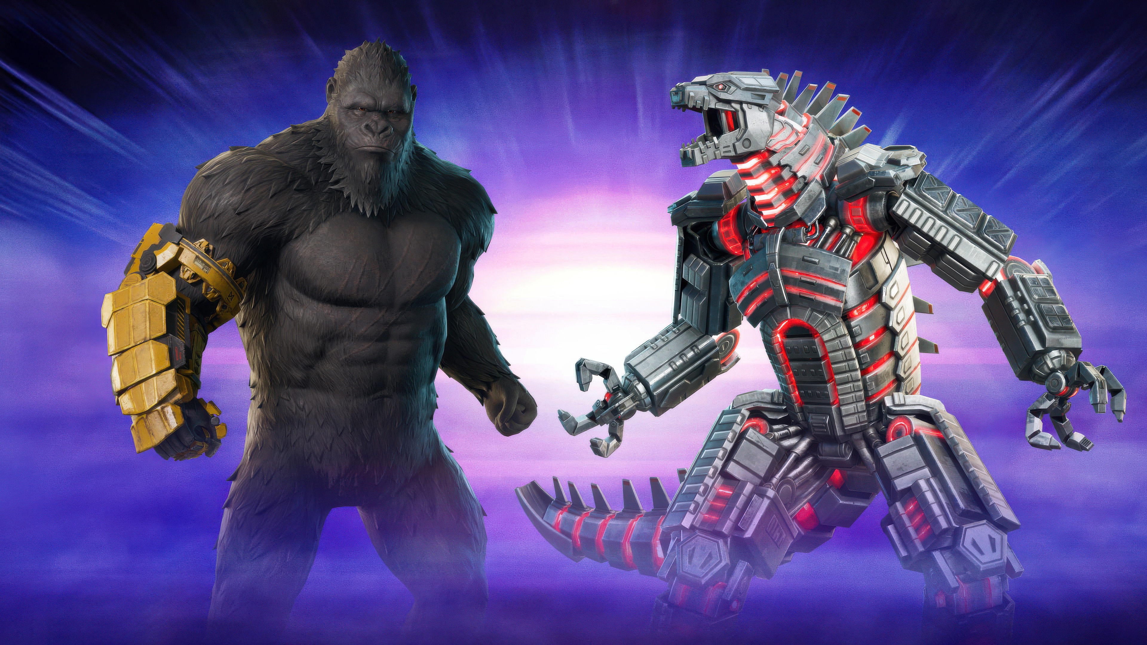 King Kong and Mechagodzilla in Fortnite HD Wallpaper