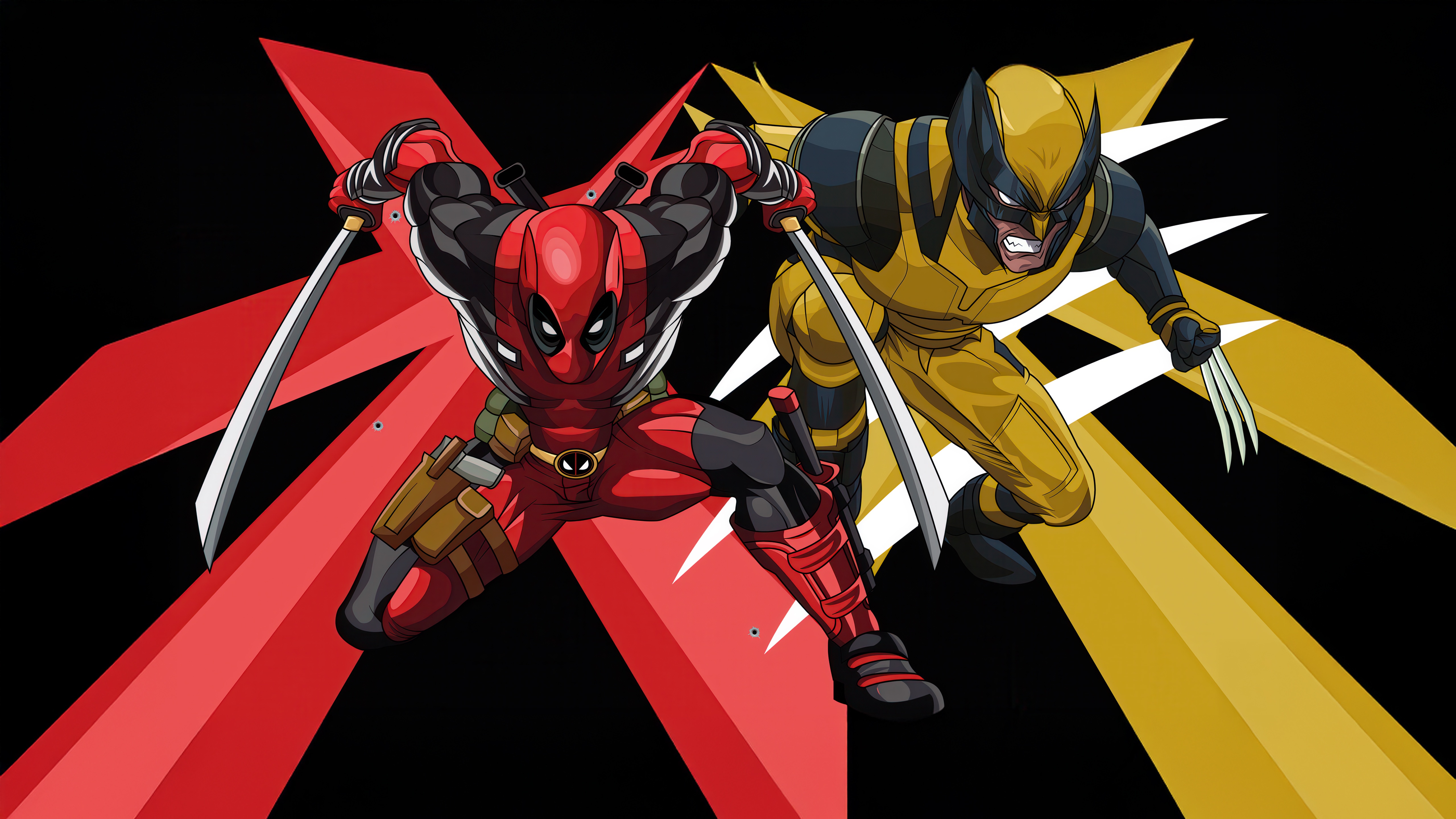Deadpool Vs Wolverine Clash Of Legends HD Wallpaper