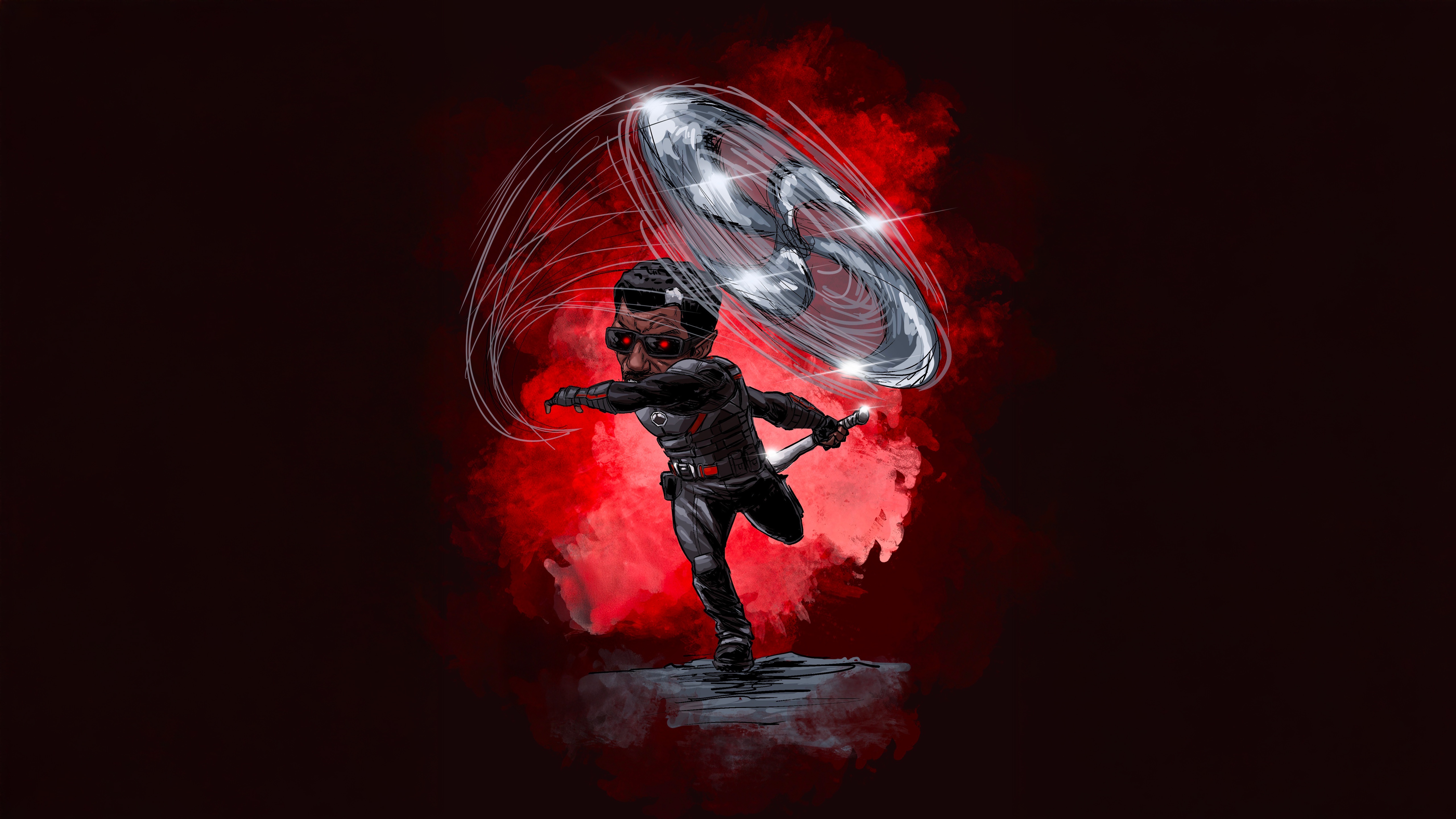 Falcon throwing his shield HD Wallpaper