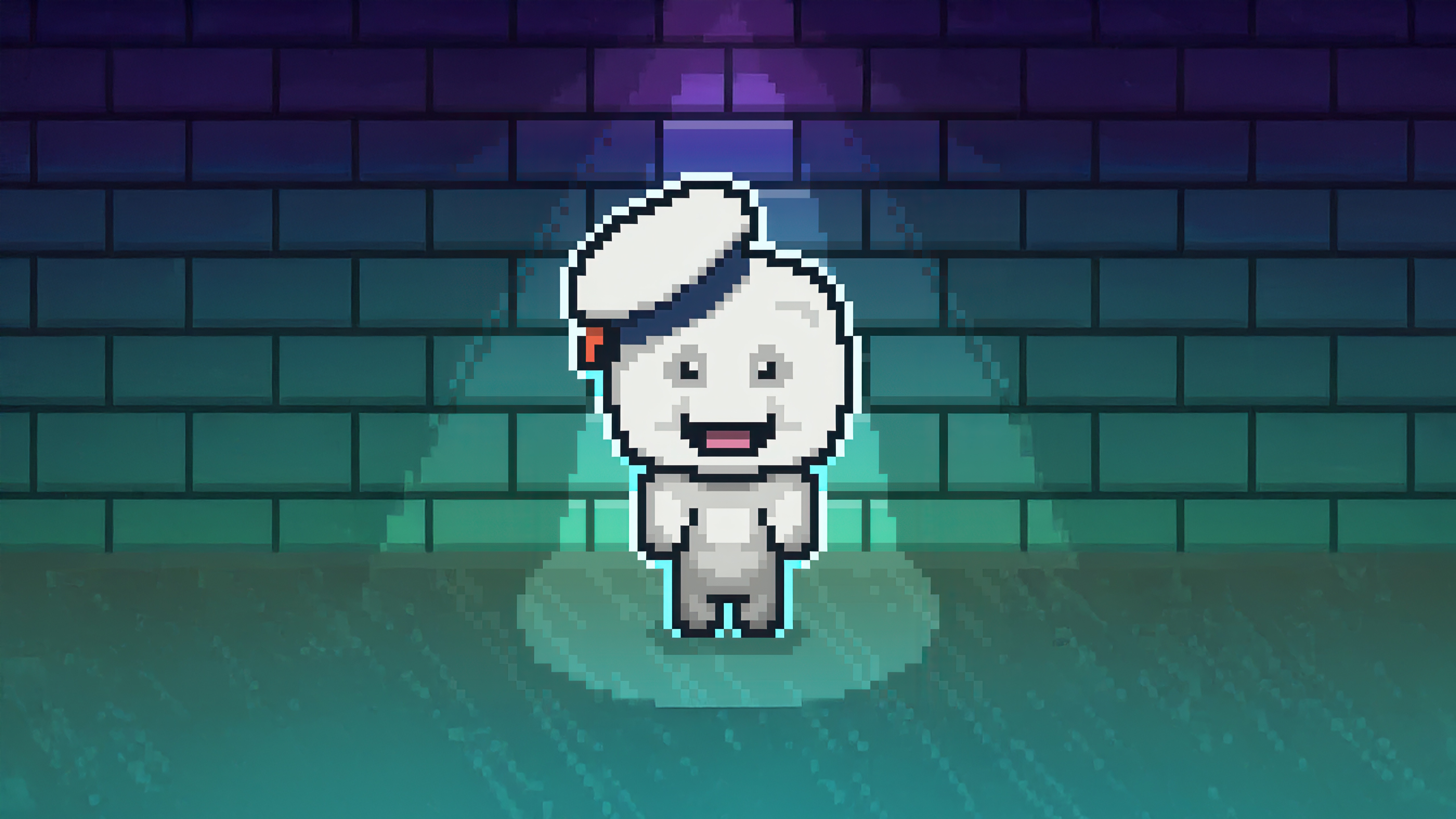 8 Bit Stay Puft Marshmallow Man HD Wallpaper