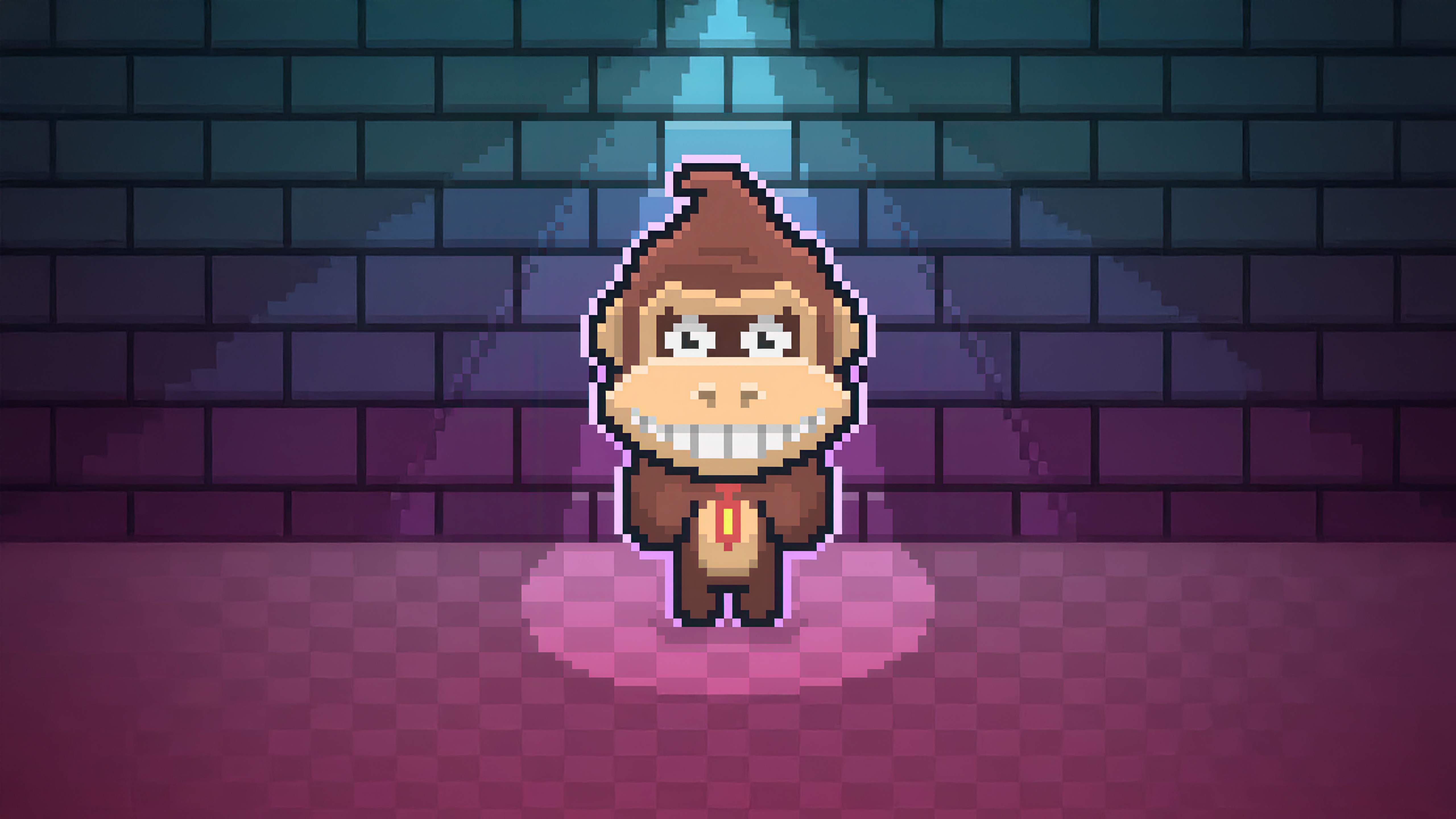 8-Bit Donkey Kong in Spotlight HD Wallpaper