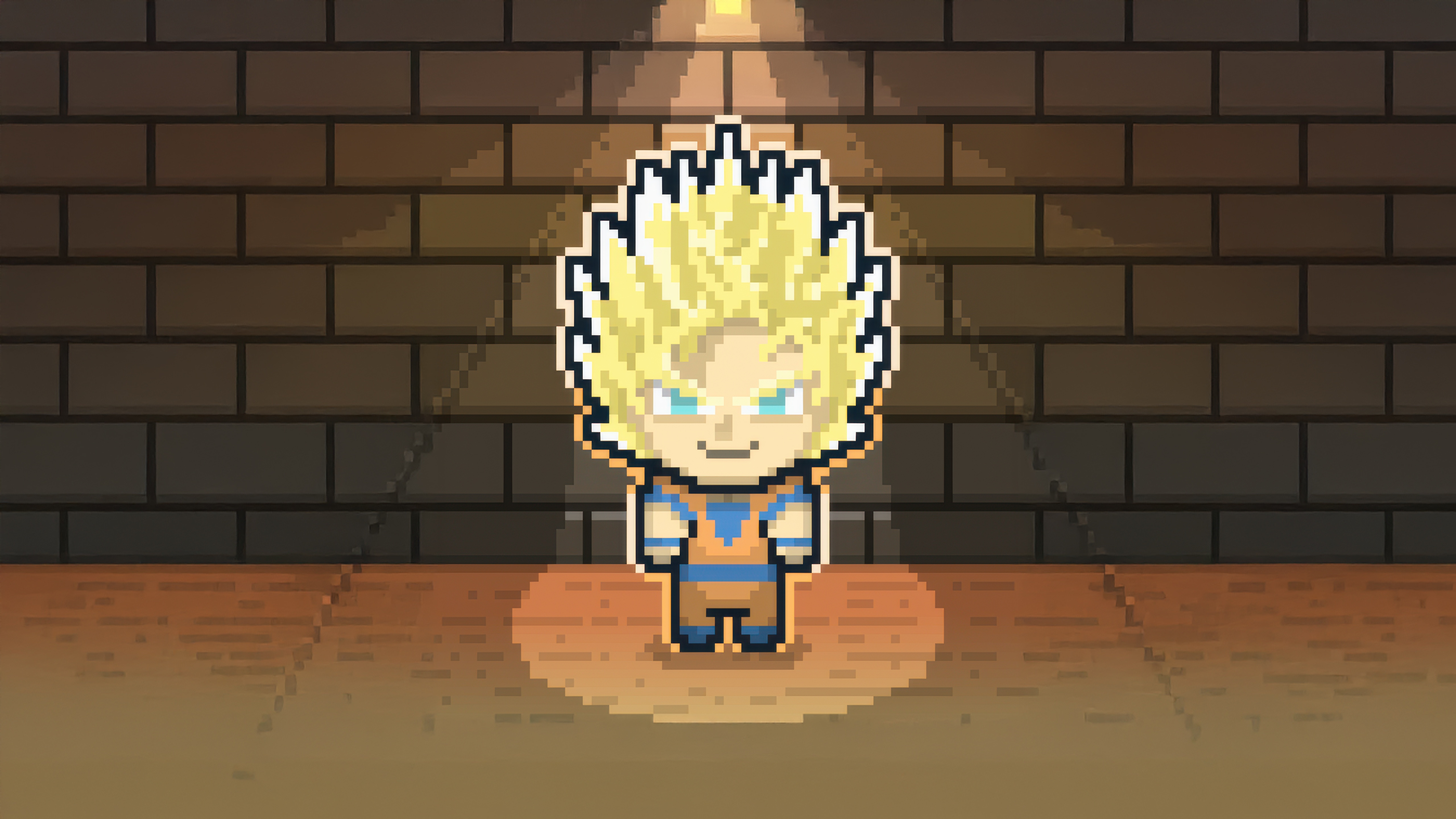 8 Bit Goku Unleashed Pixel Art HD Wallpaper