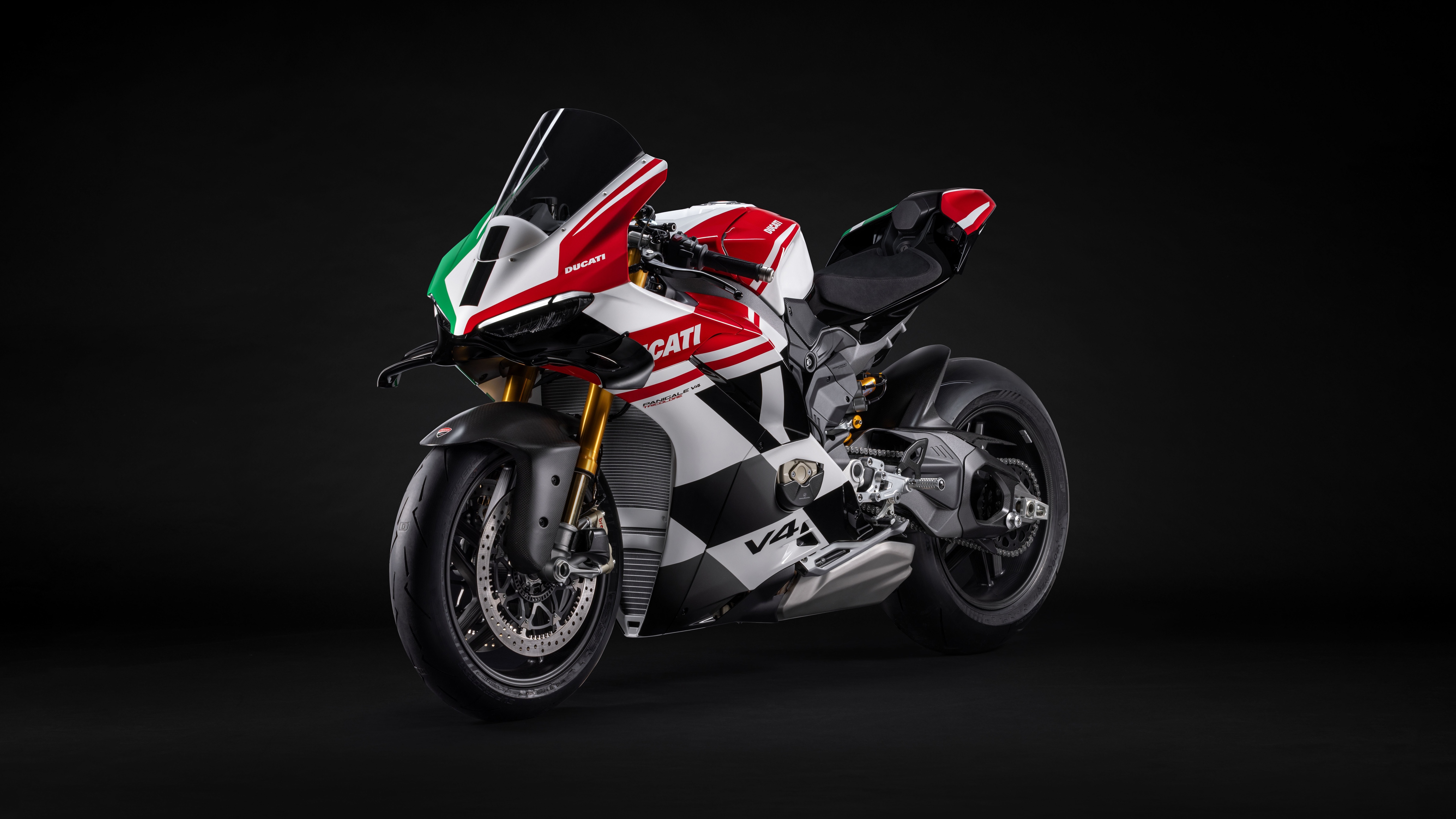 Ducati Panigale V4 Tricolore Motorcycle HD Wallpaper