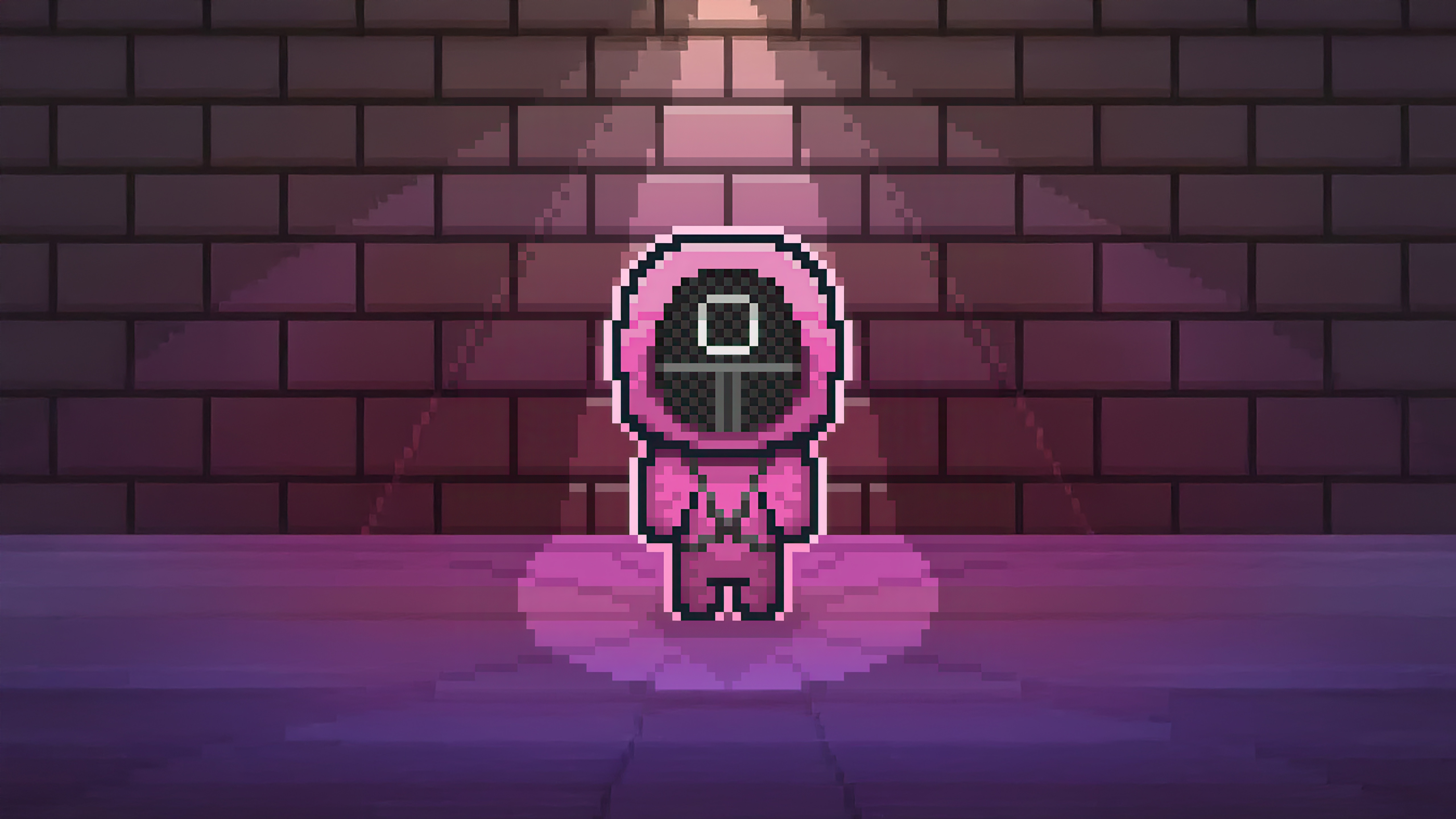 Squid Game Manager 8 Bit Pixel Art HD Wallpaper