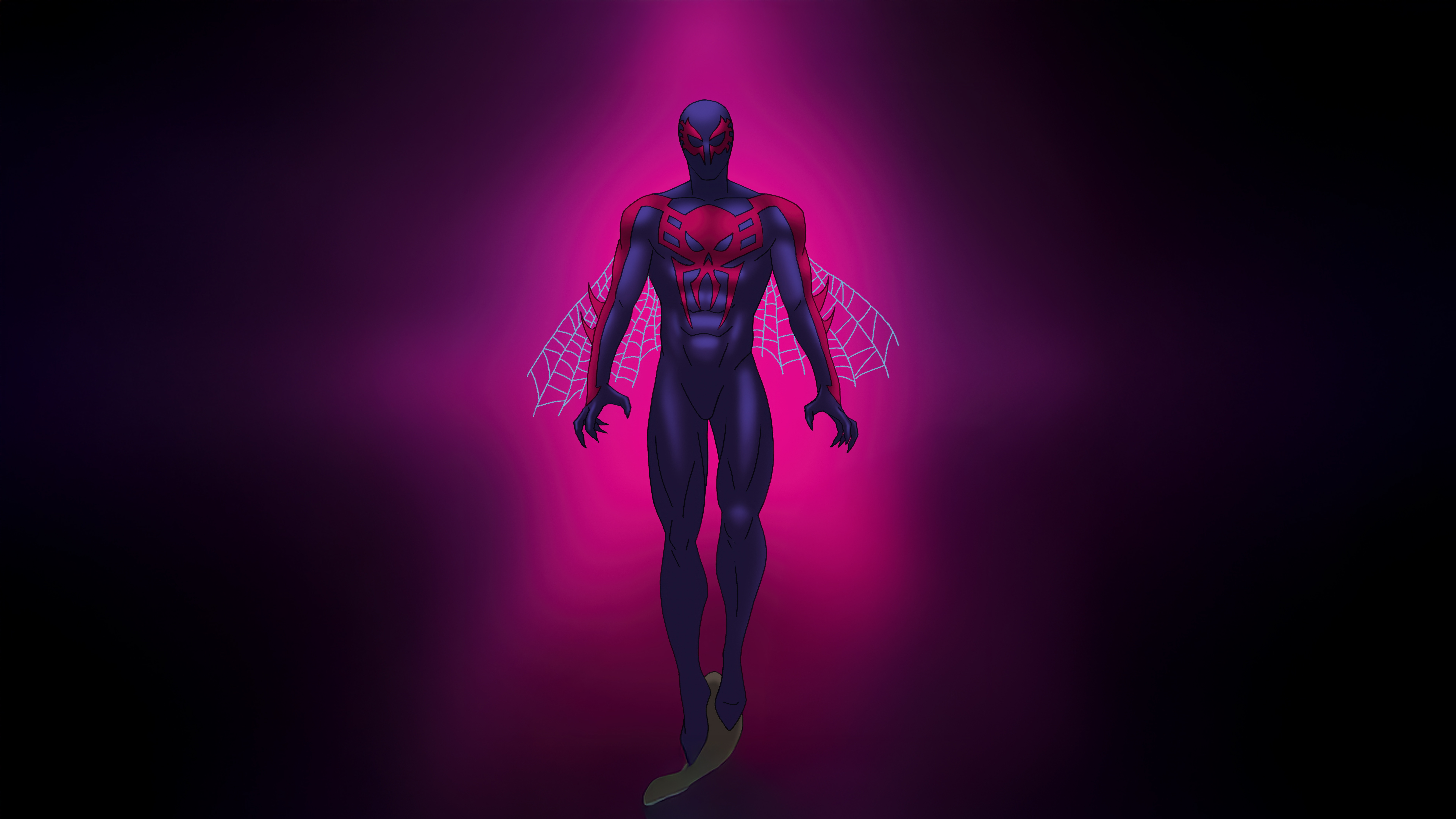 Spider-Man 2099 in a dark future HD Wallpaper