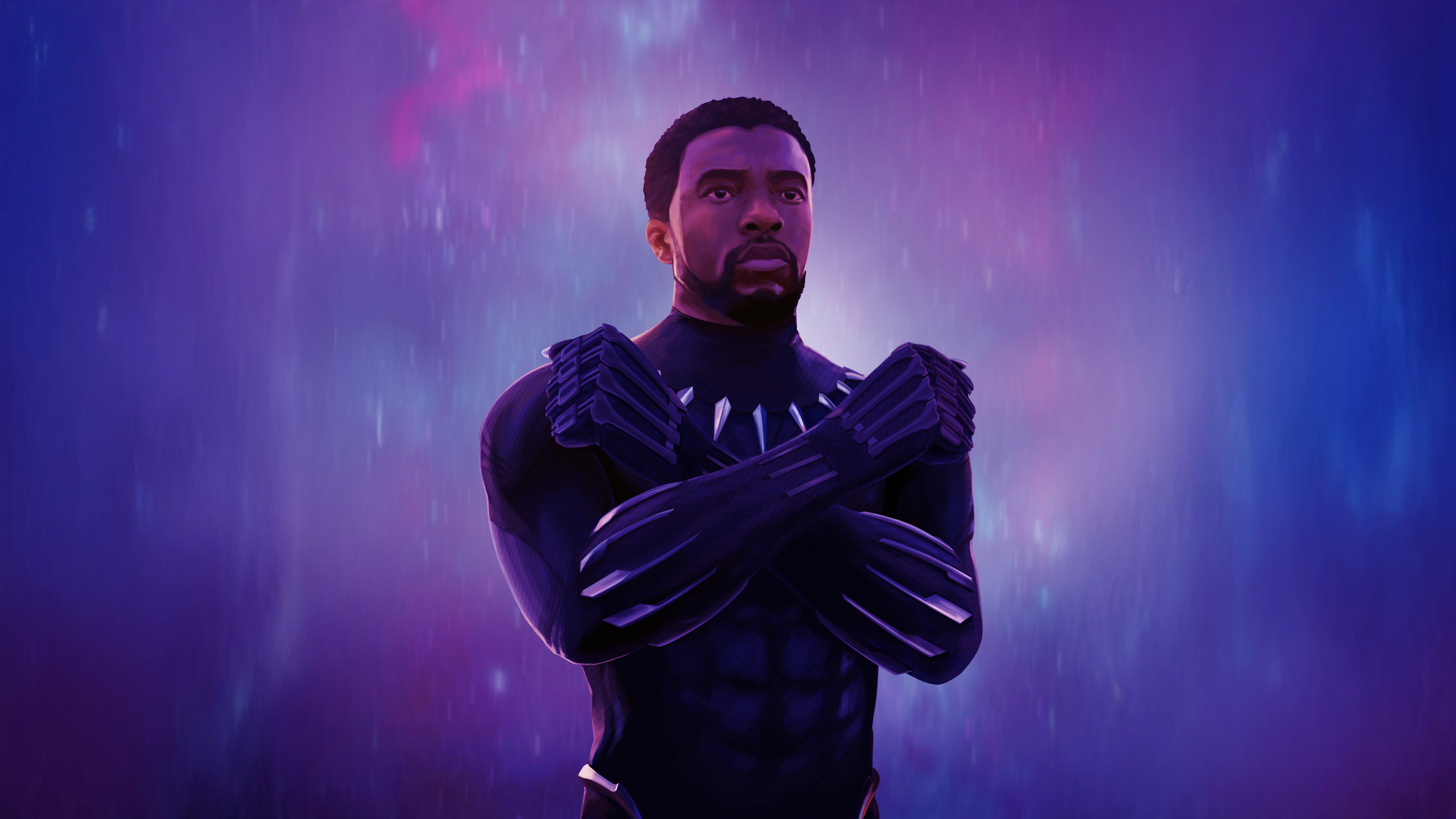 Black Panther in his iconic pose HD Wallpaper