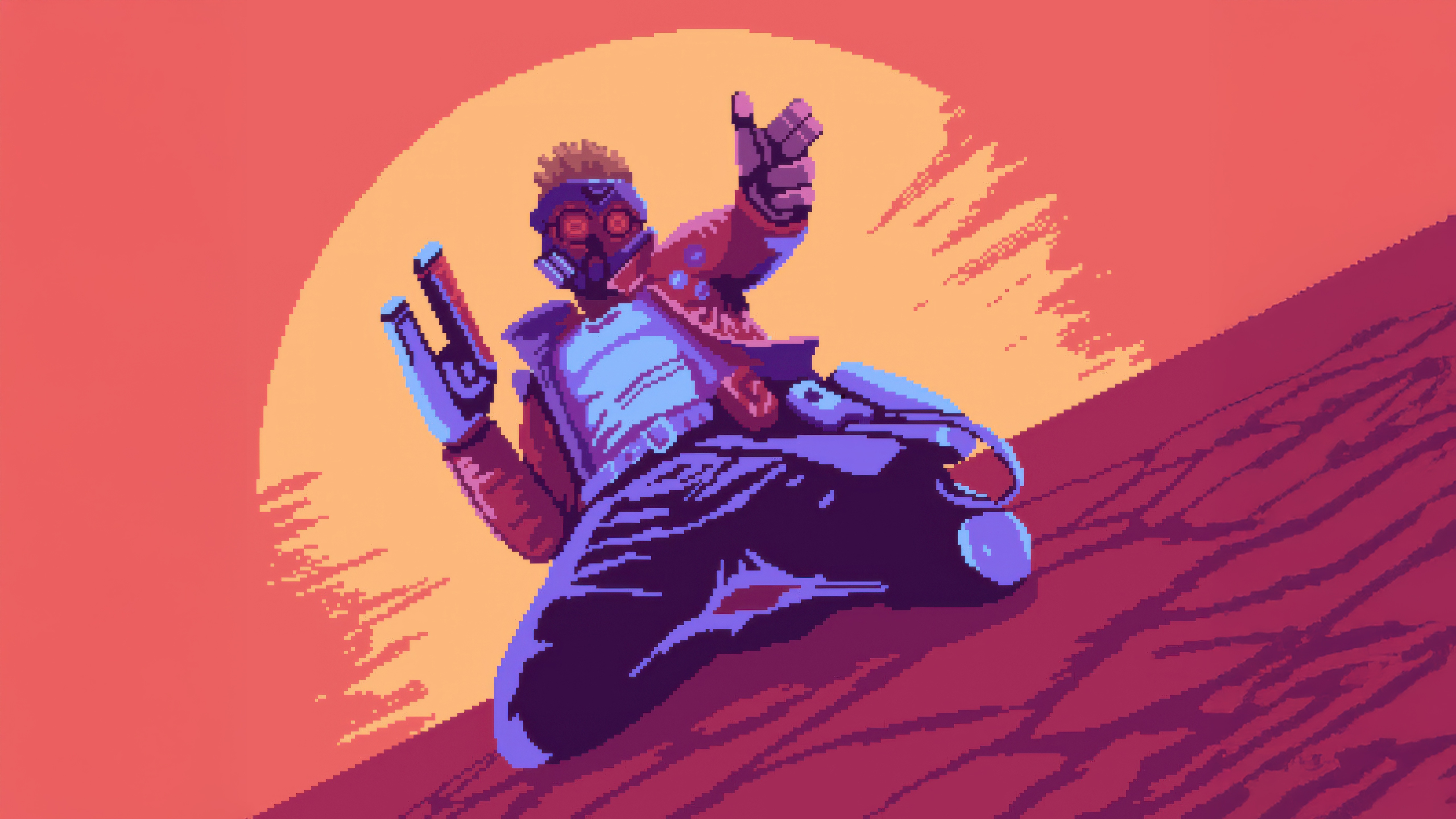 Star Lord on a vehicle with guns HD Wallpaper
