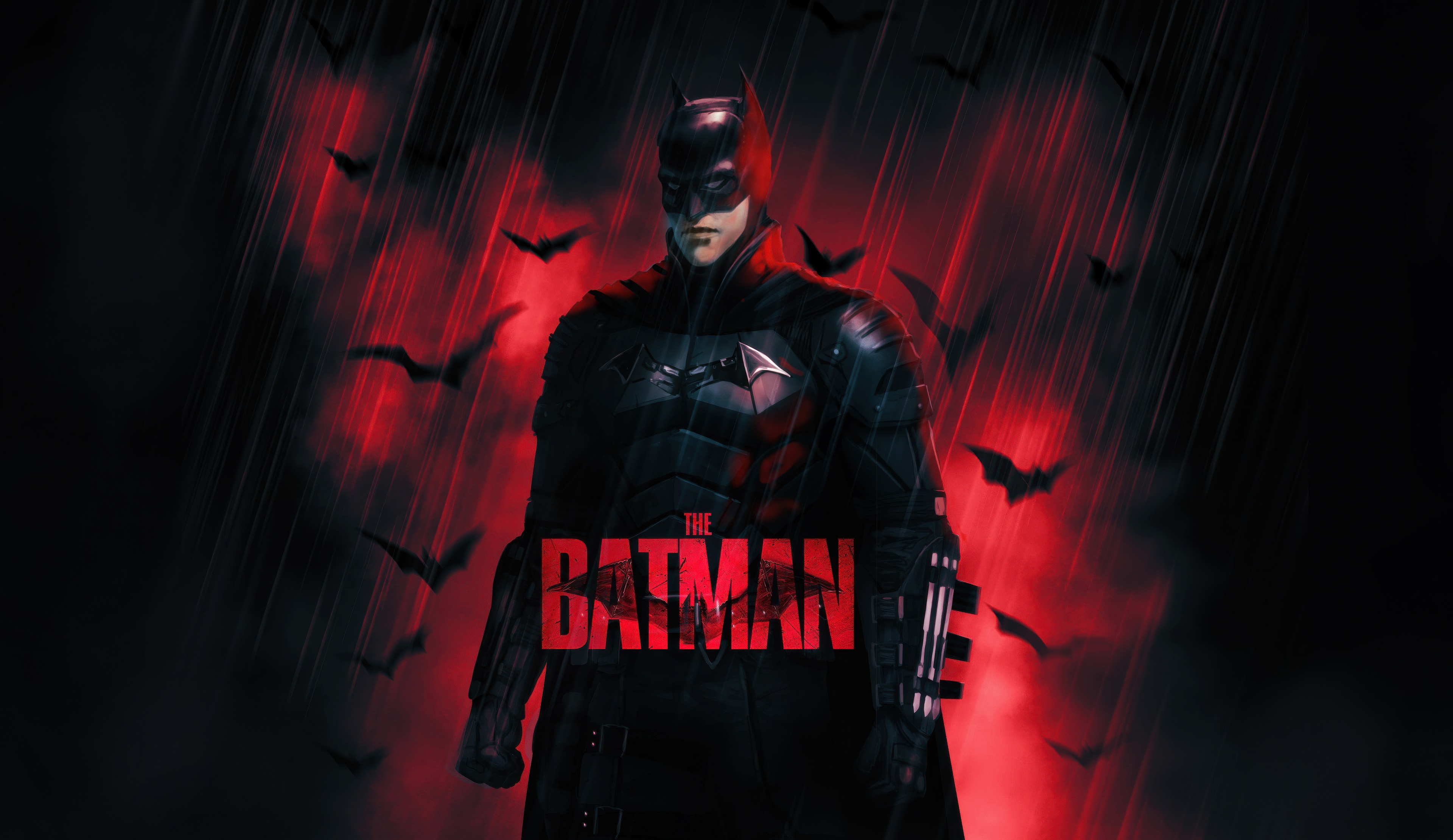 The Batman Movie Poster with Bats HD Wallpaper