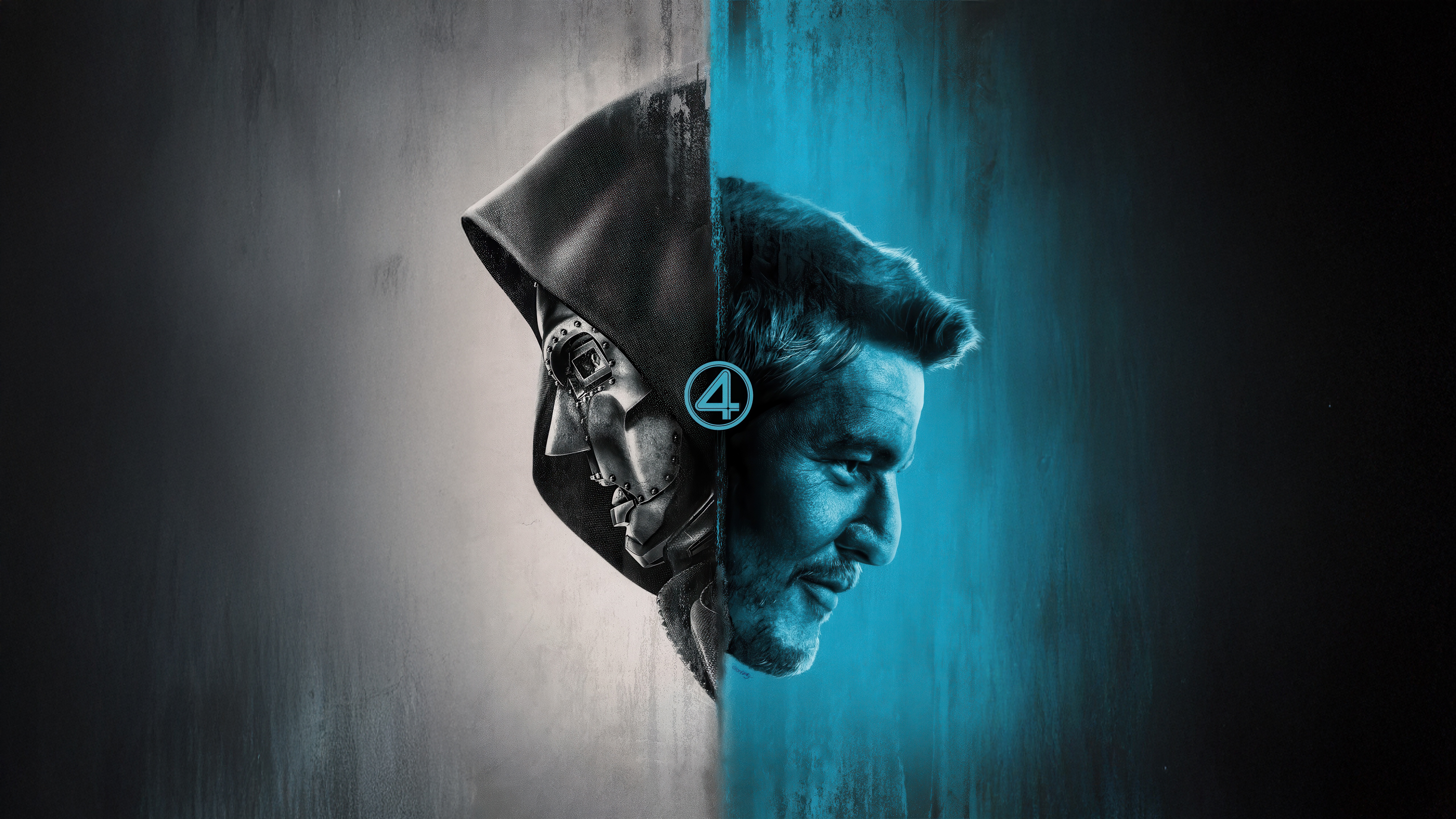 Doctor Doom and Mister Fantastic split image HD Wallpaper