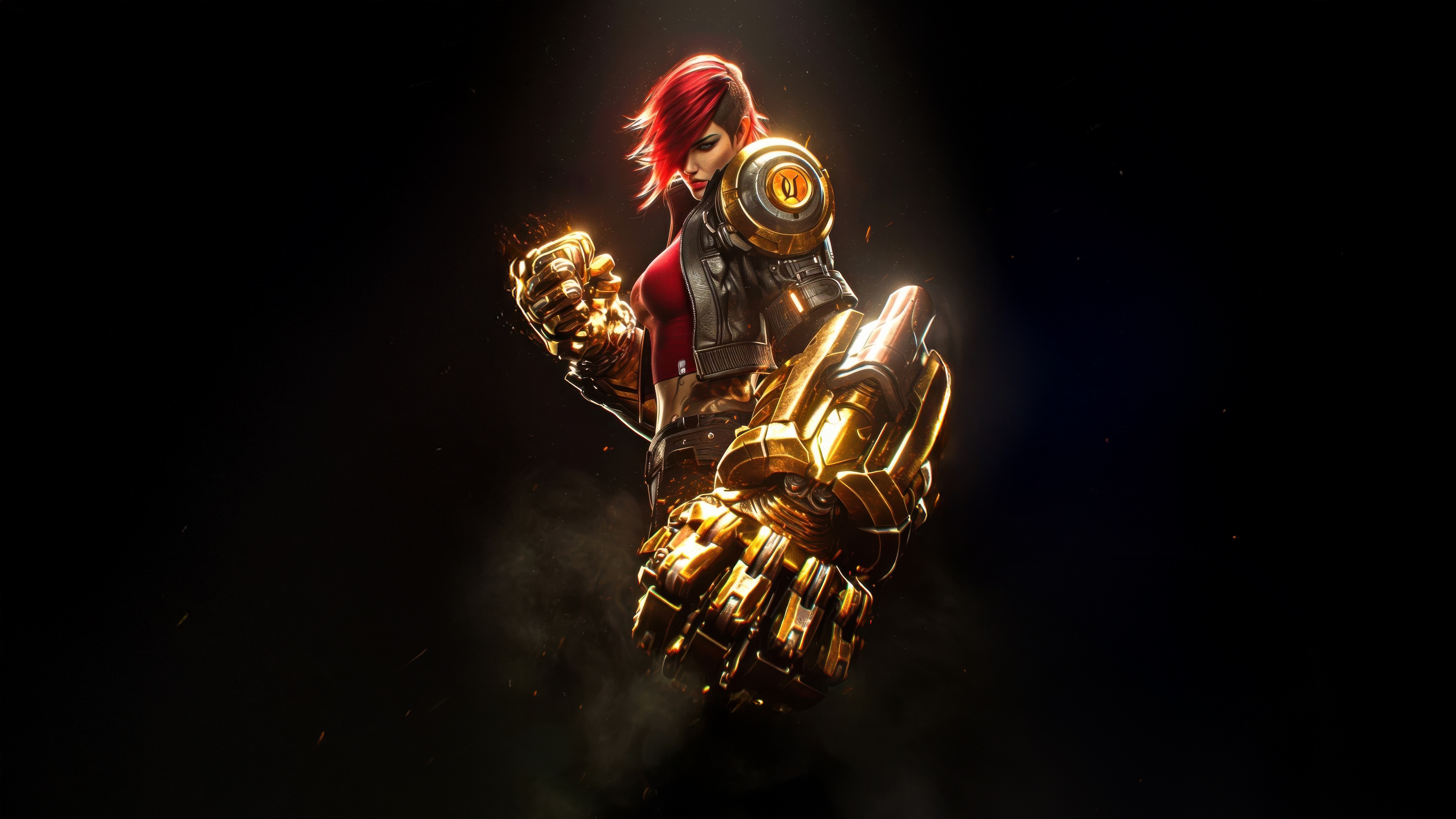 Vi in an Epic Battle Stance HD Wallpaper