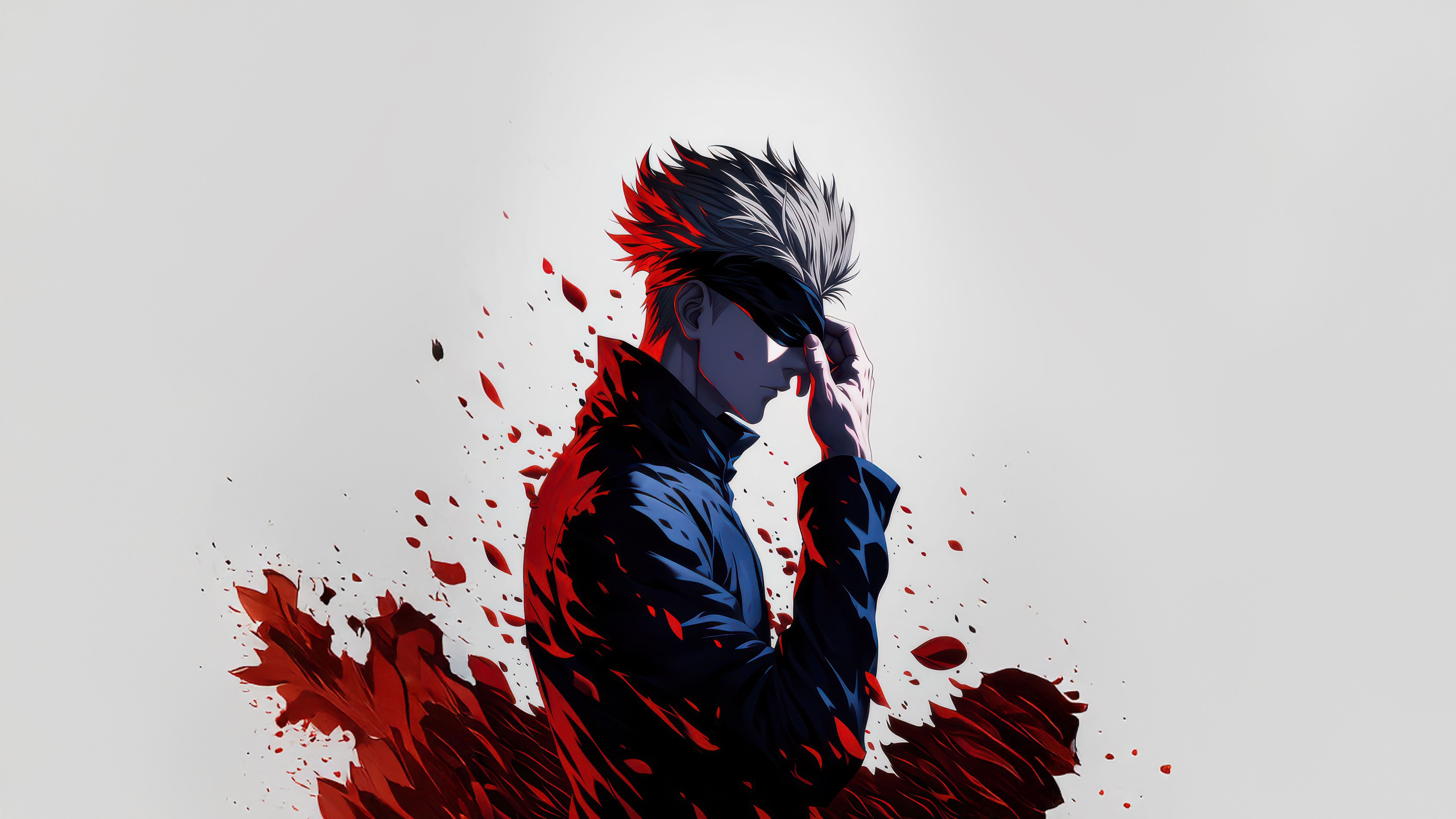 Gojo Satoru with blood splatters HD Wallpaper